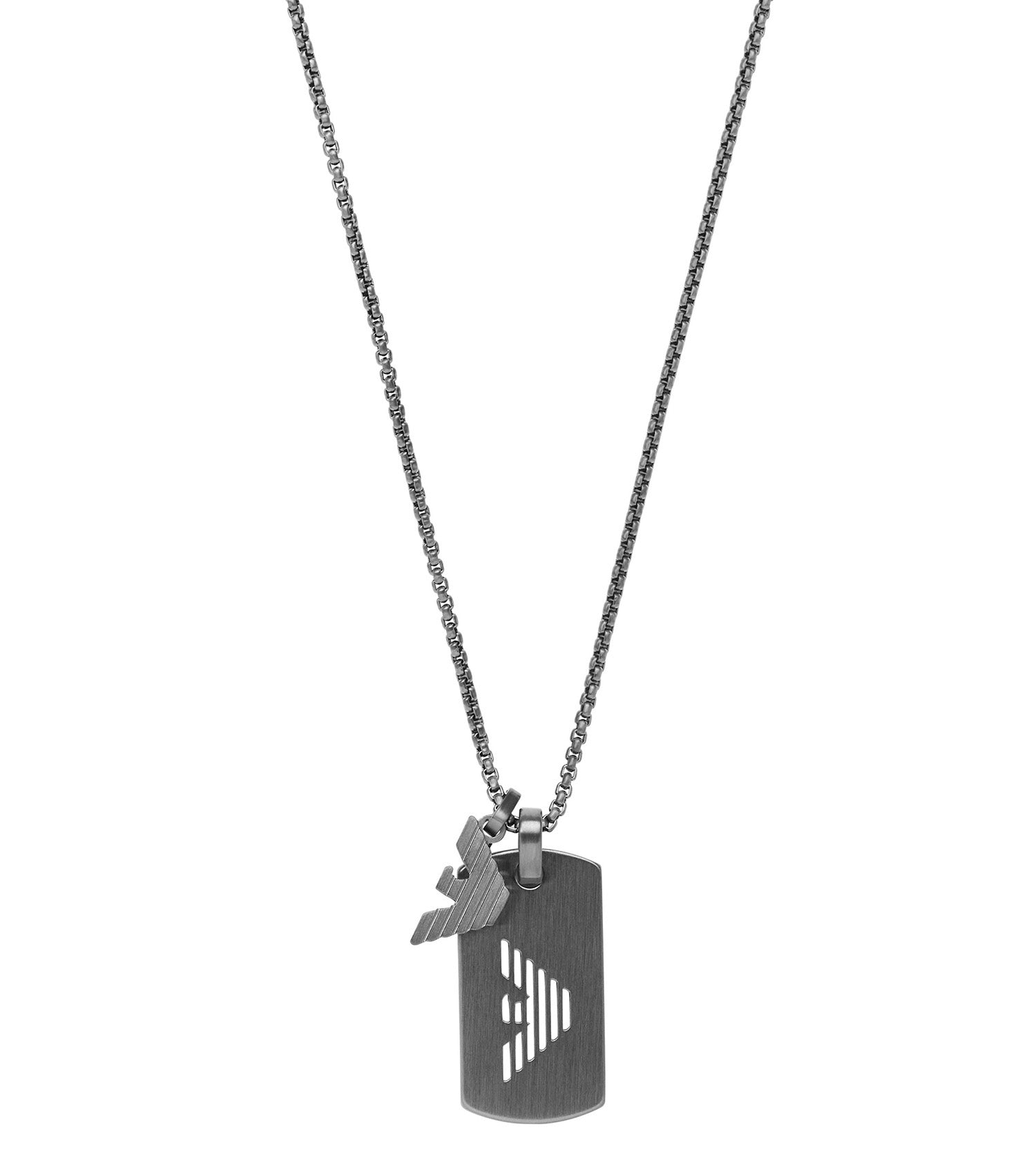 Men s Key Basic Necklace Gray Stainless Steel with Charm EDIT by Ahmed Seddiqi