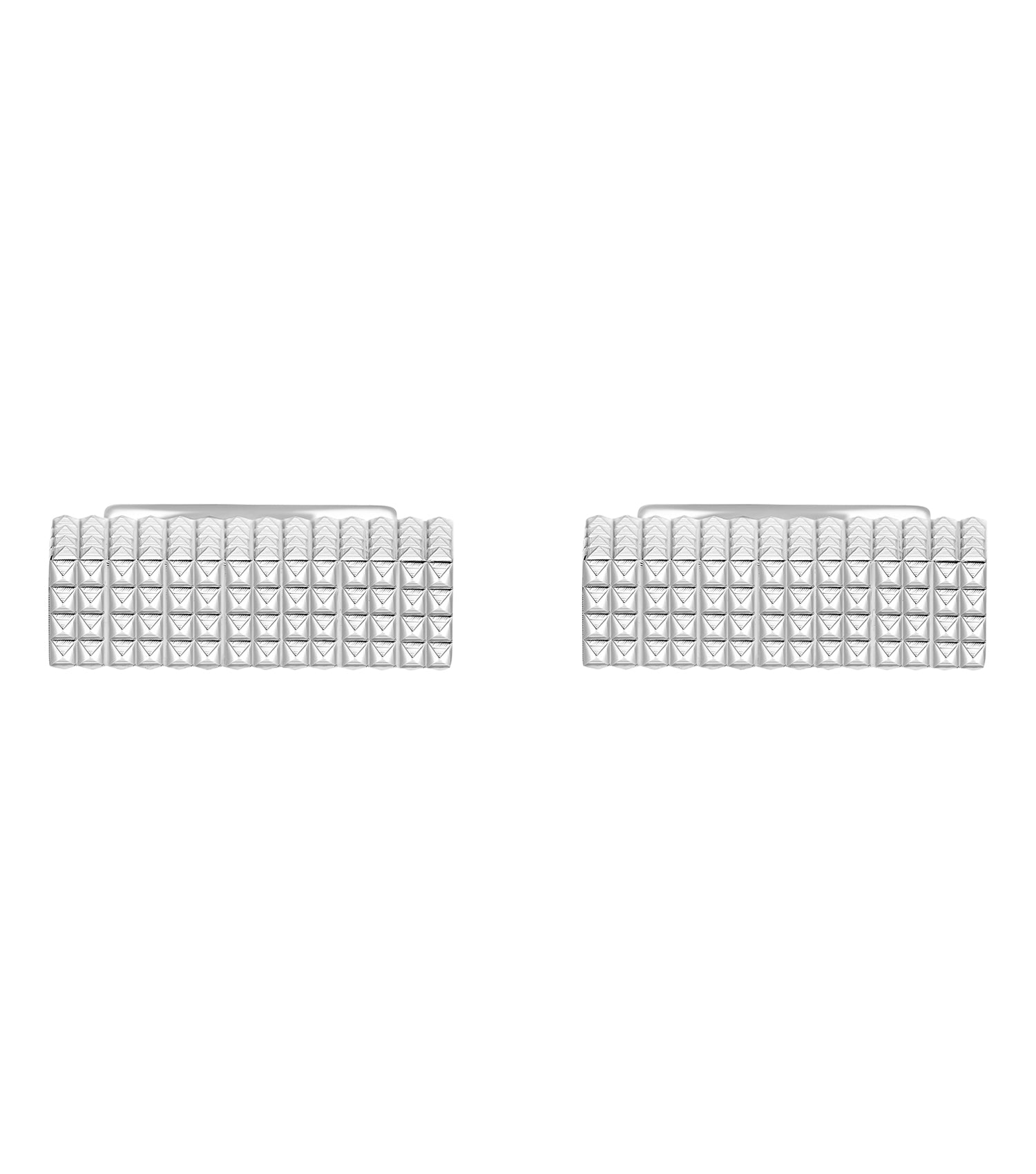 Rectangle Cufflinks Finished with Diamond Tips