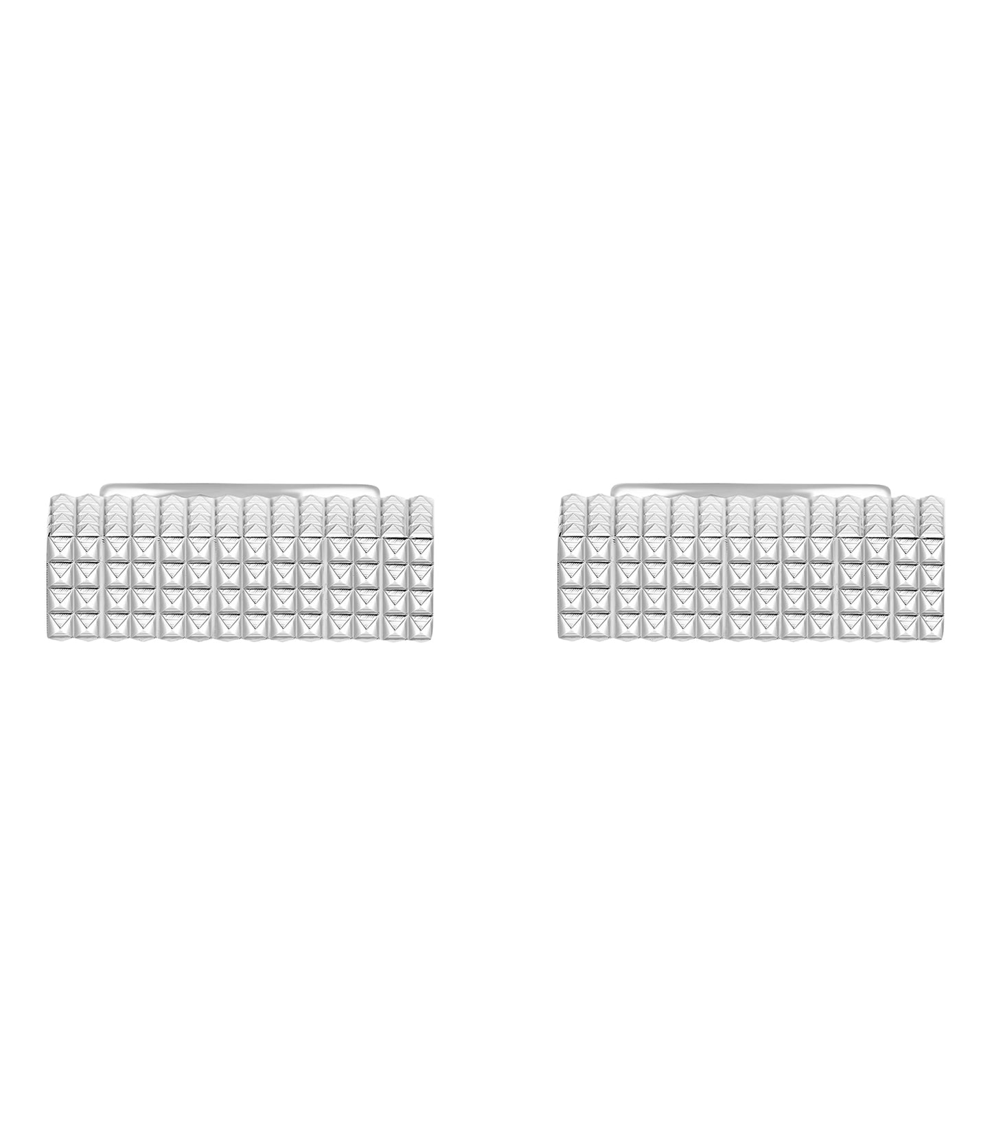 Rectangle Cufflinks Finished with Diamond Tips