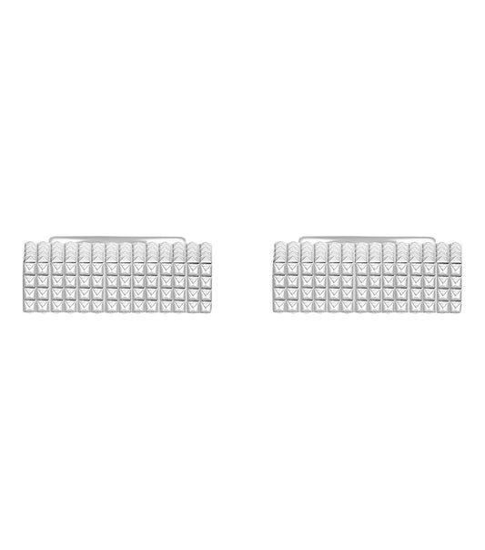 Rectangle Cufflinks Finished with Diamond Tips
