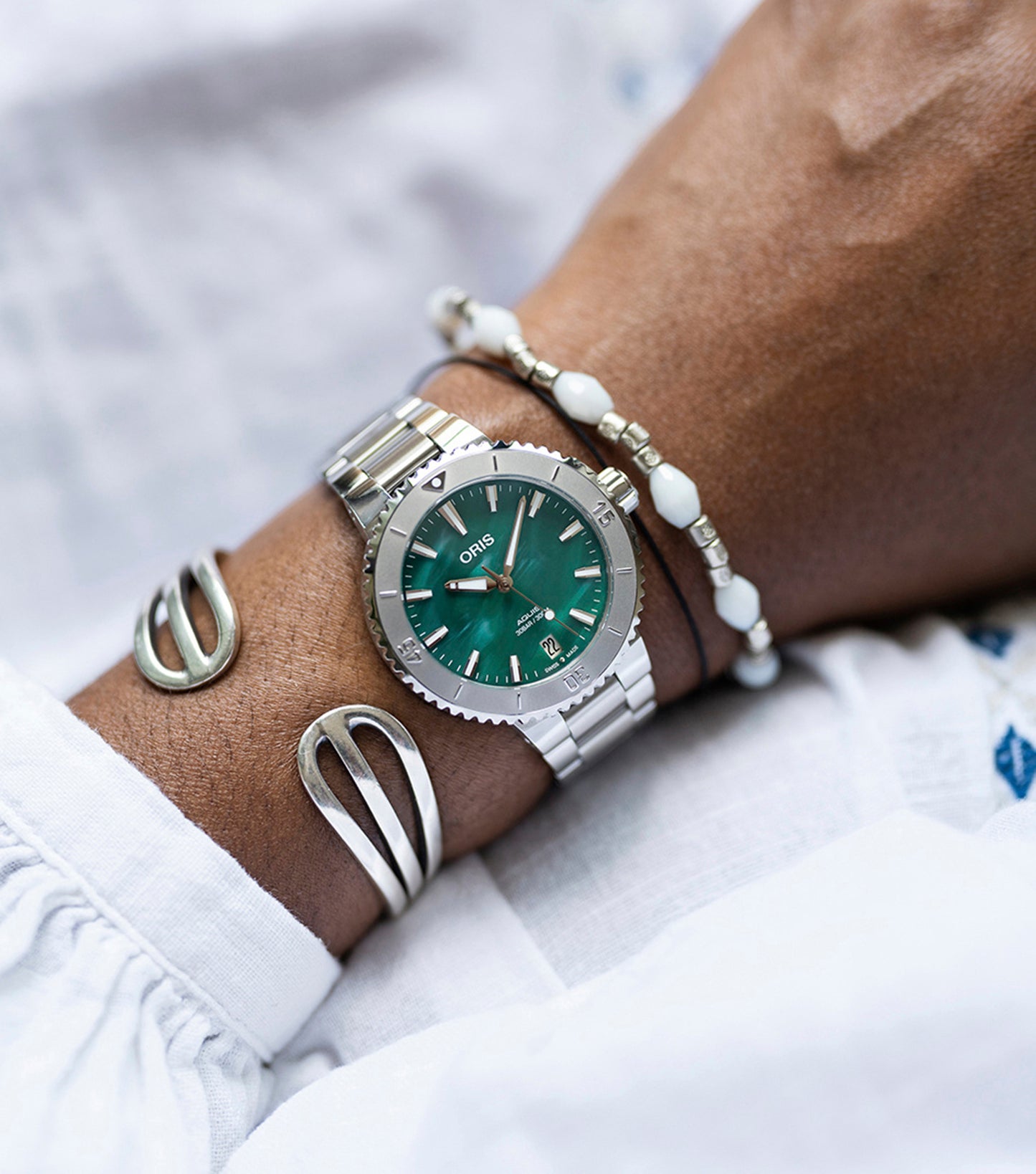 Aquis Green  Automatic Watch Ladies