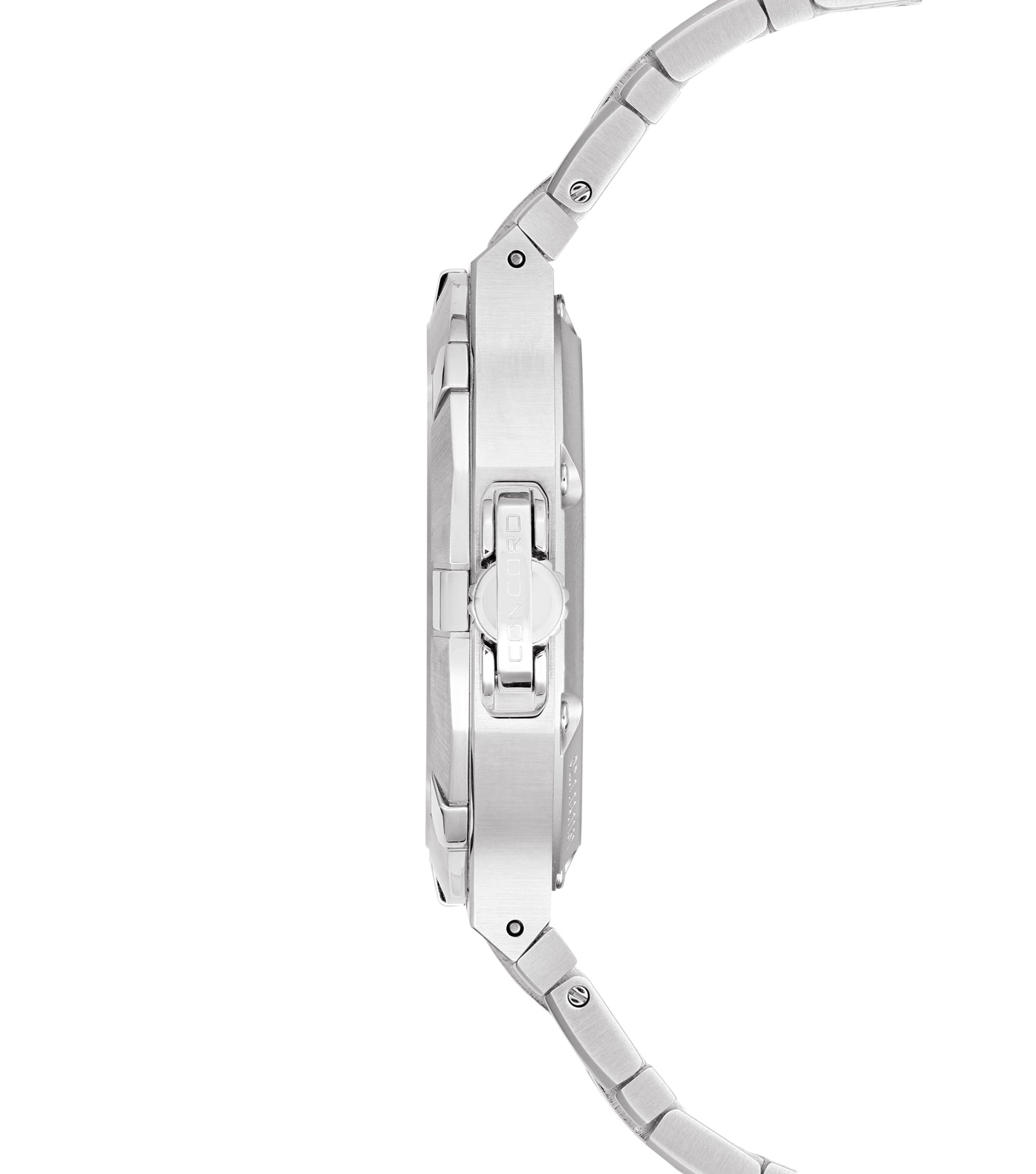 Stainless steel,
blue dial