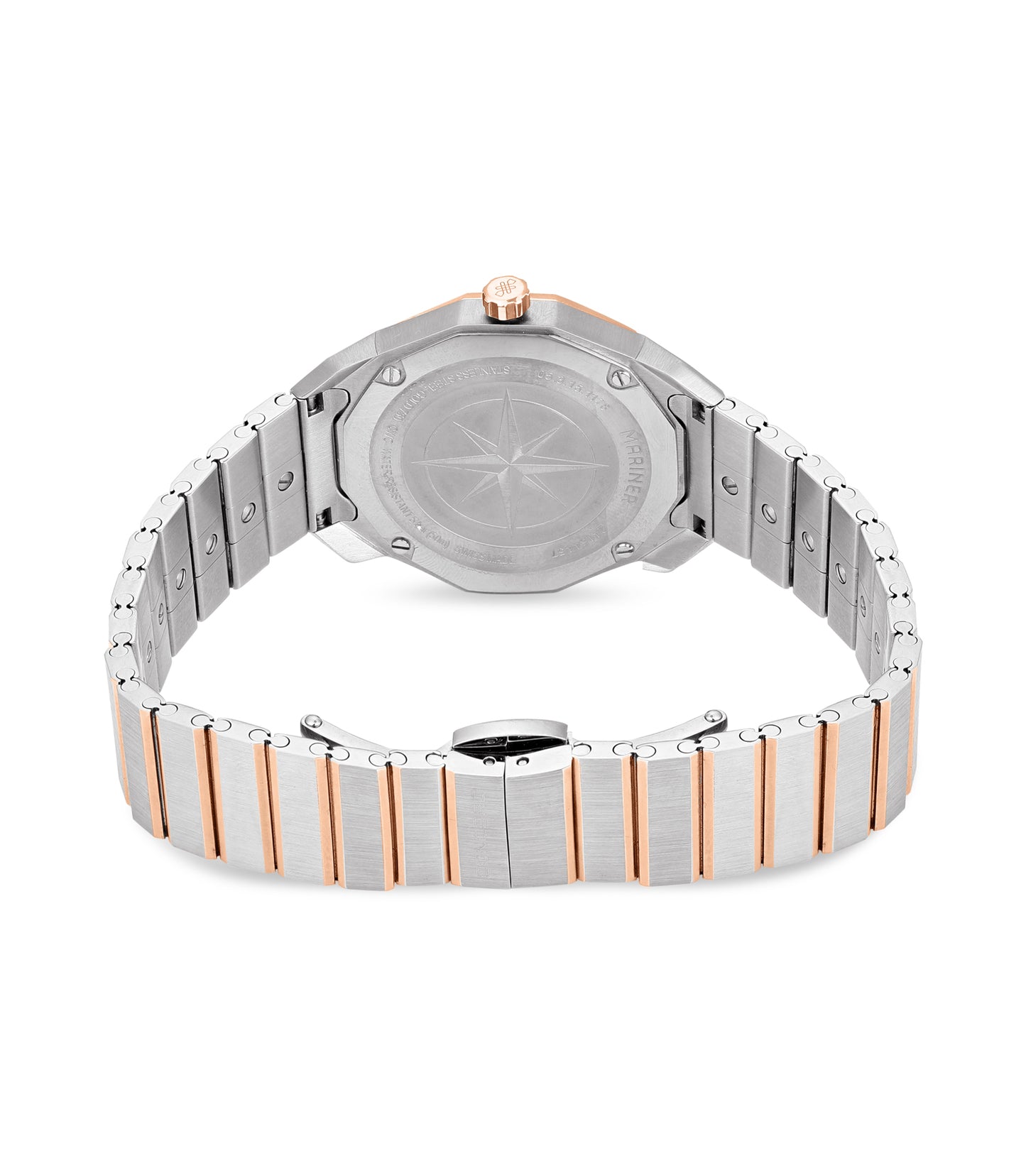 Stainless steel/18K RG, 
brown 12D dial