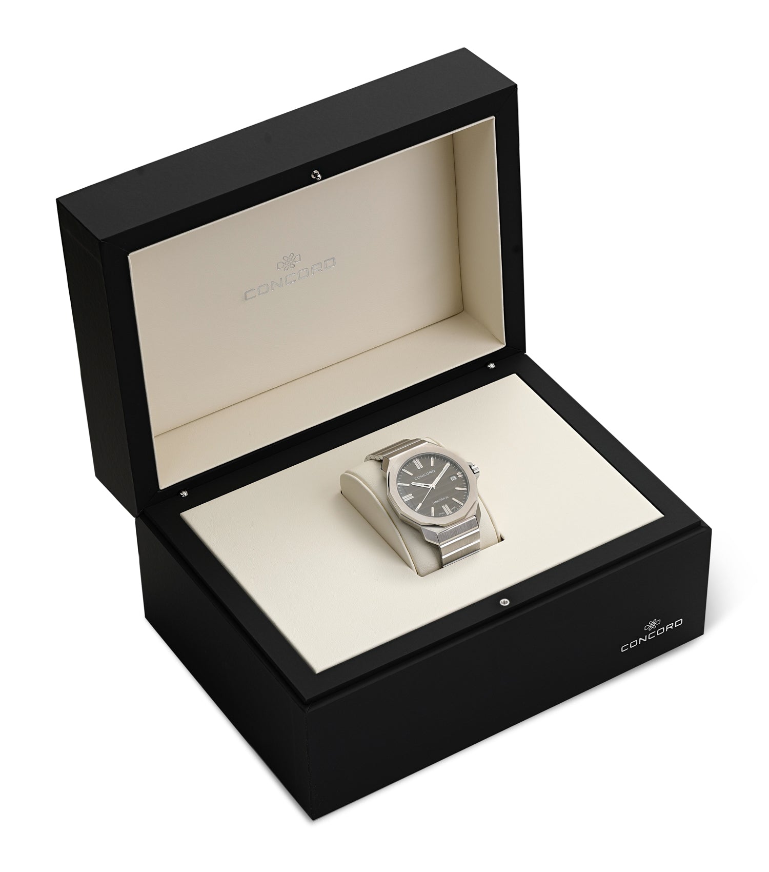 Stainless steel,anthracite dial watch