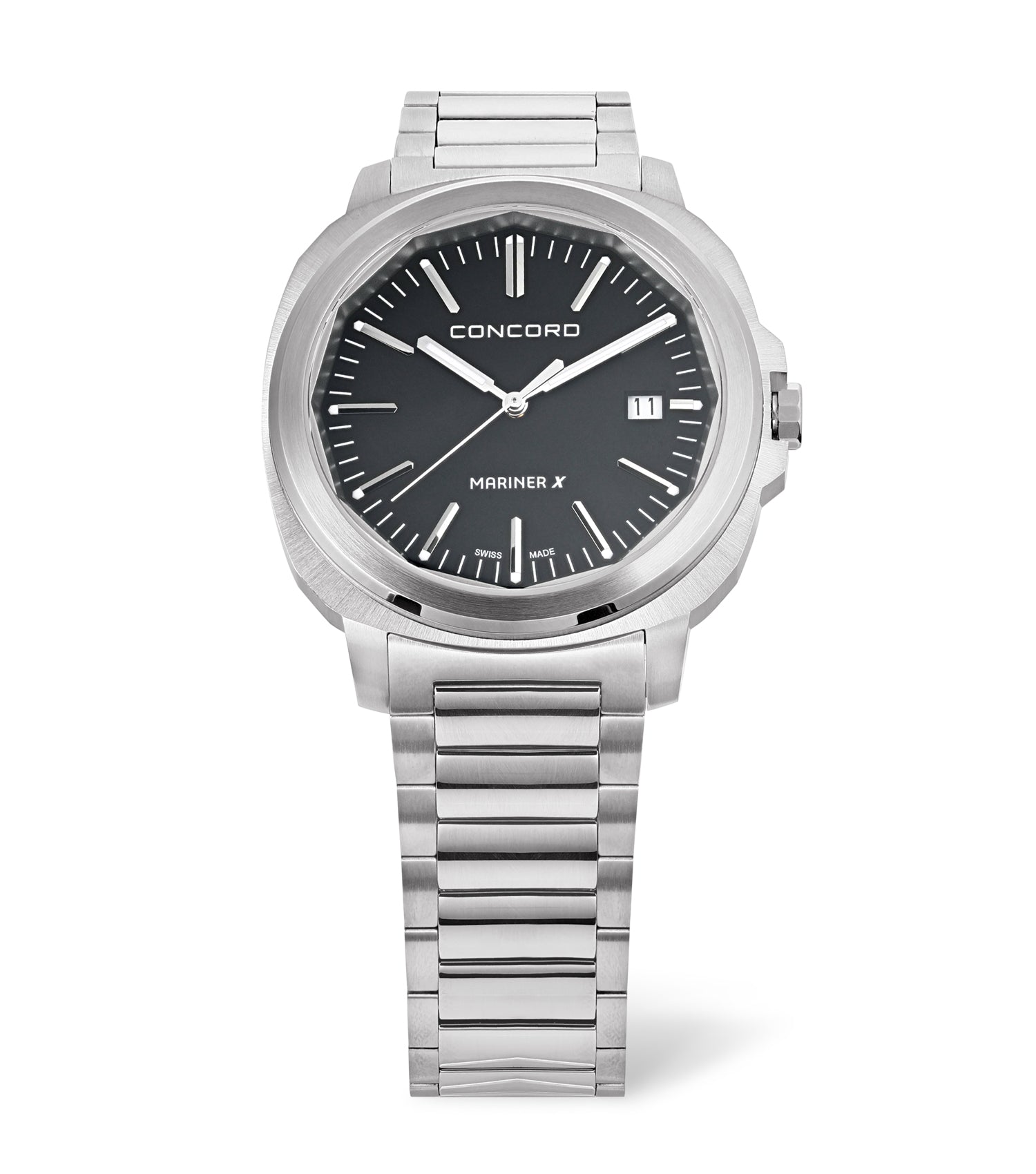 Stainless Steel Black Powder Dial 40mm