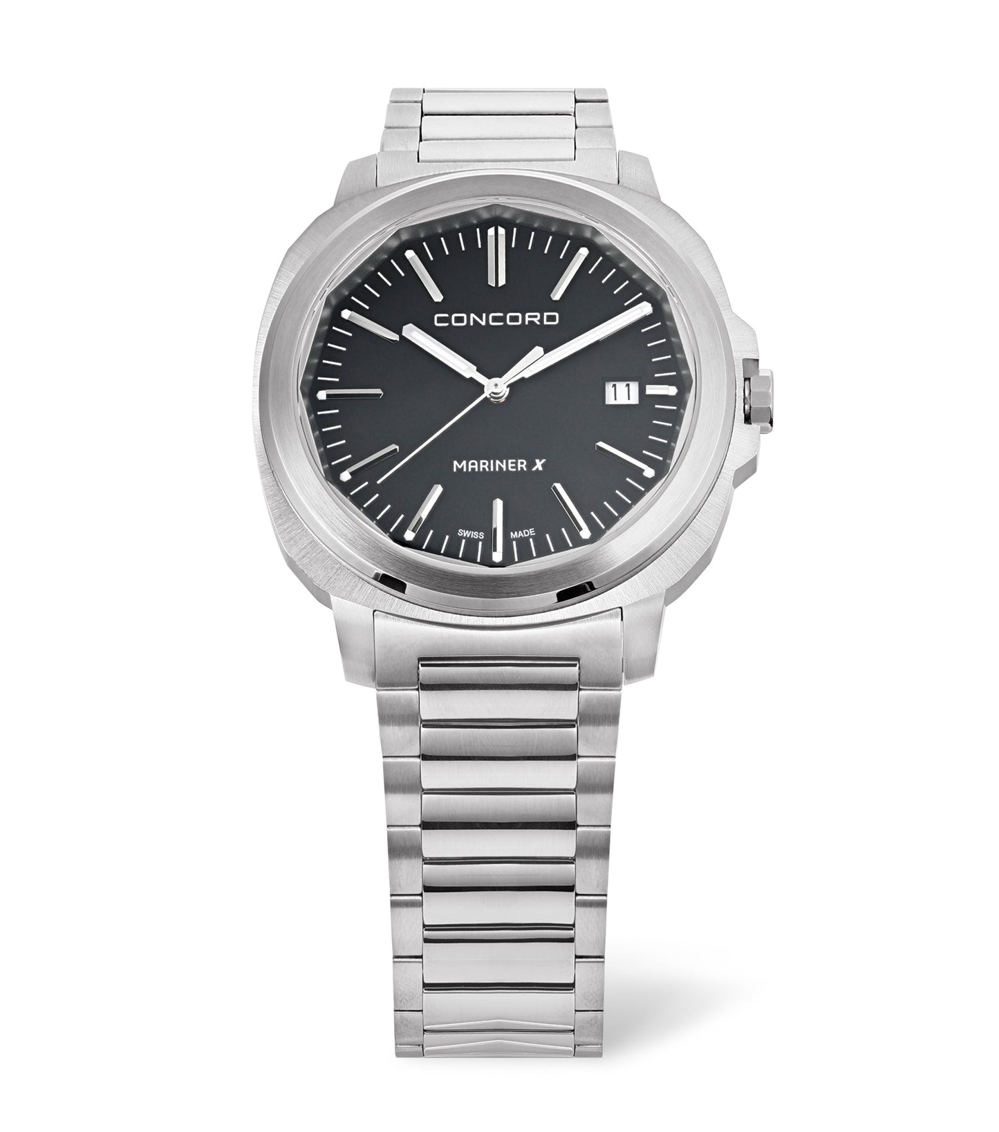 Stainless Steel Black Powder Dial 40mm