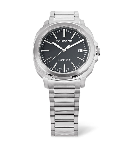 Stainless Steel Black Powder Dial 40mm