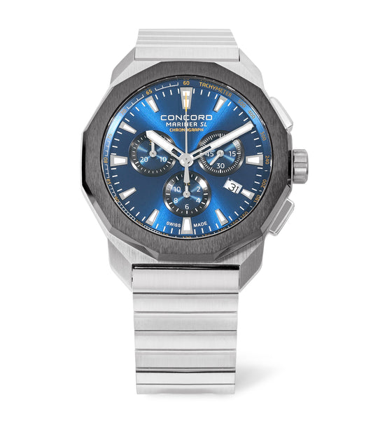 Gents Watch STL MARINER SL 42MM QTZ BLU/DL BLK/CER/BZL BRCT + BLK/FA