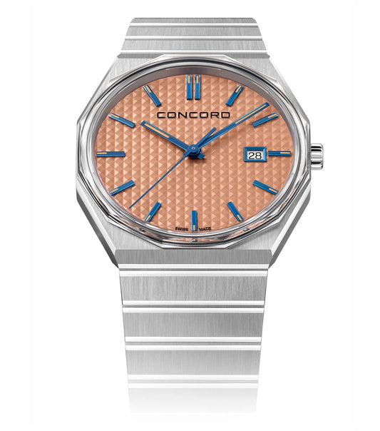 Stainless steel, Copper dial, 39mm, Quartz