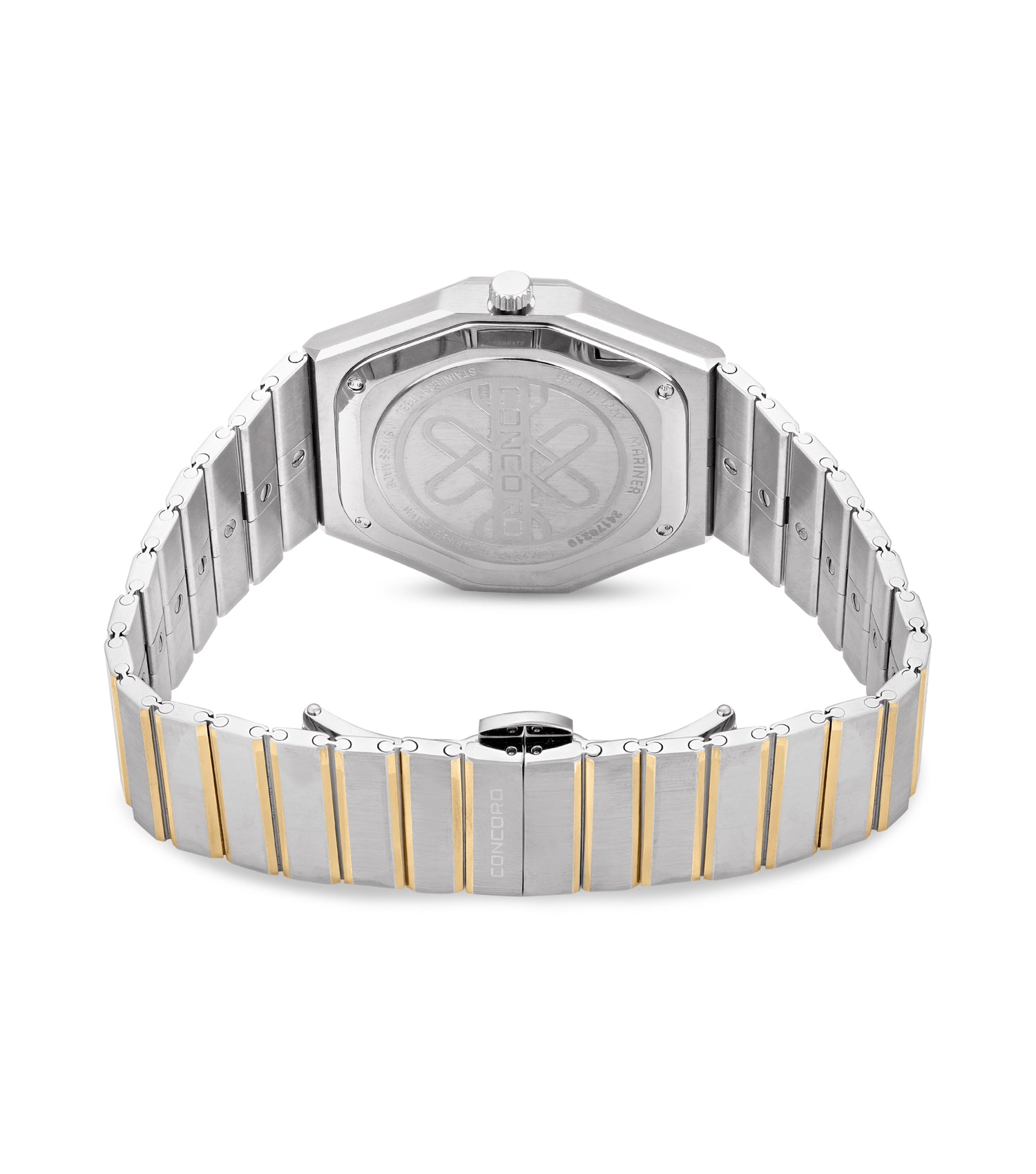 Stainless Steel and Gold, Anthracite Dial, 39mm, Quartz, Steel and Gold Bracelet