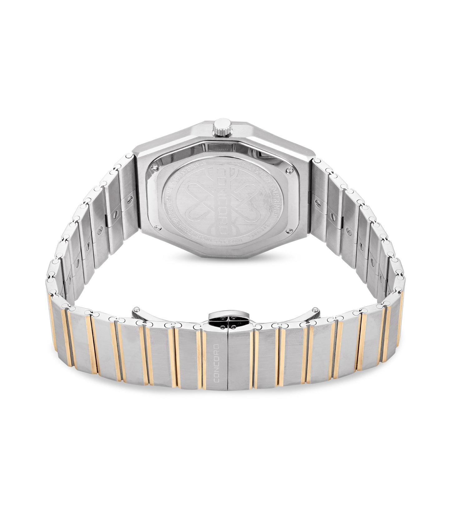 Stainless steel and gold, Diamond Case, Pink MOP Dial, 29mm, Quartz