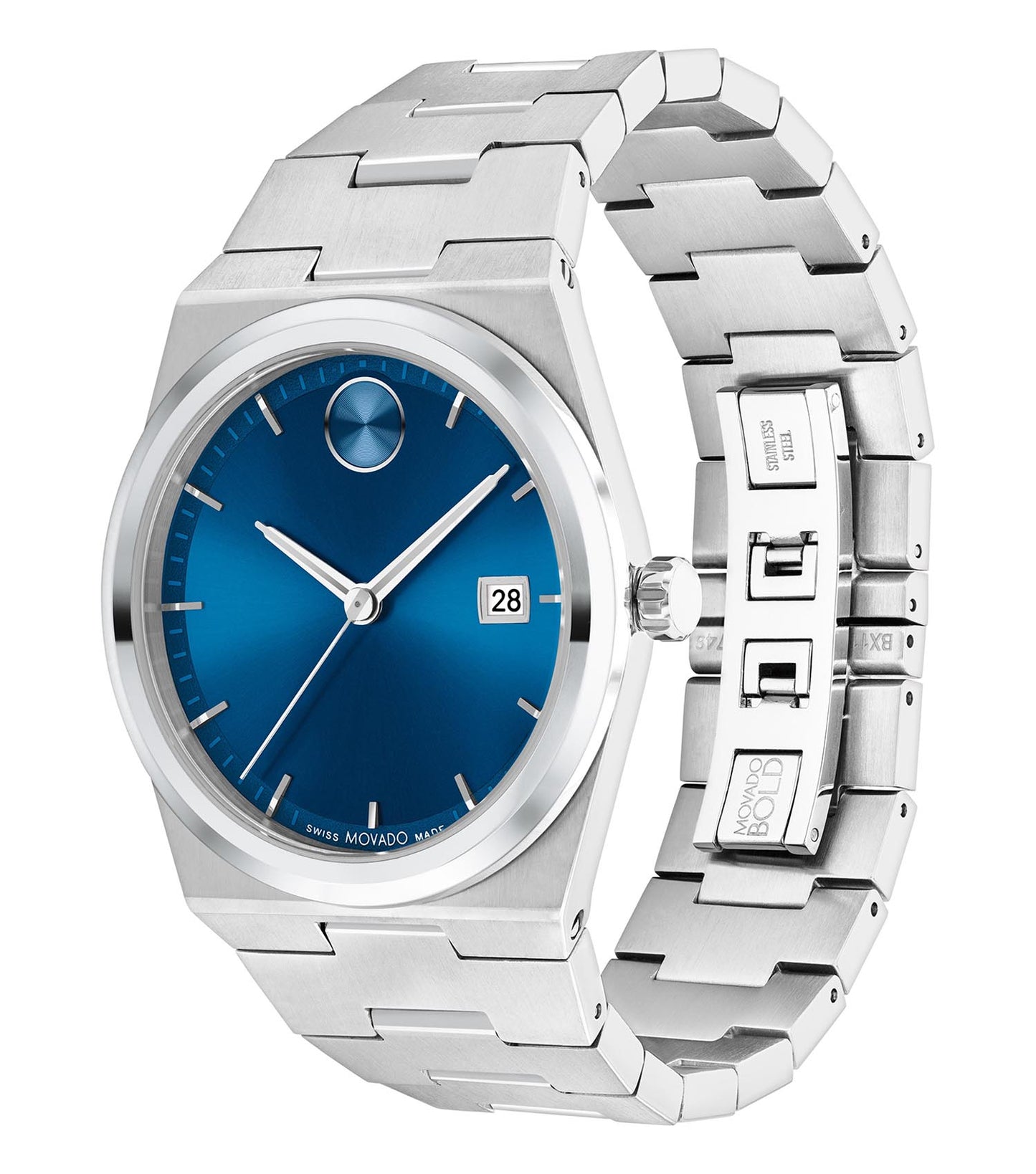 Men Bold Quest Quartz Watch 40mm with Blue Dial