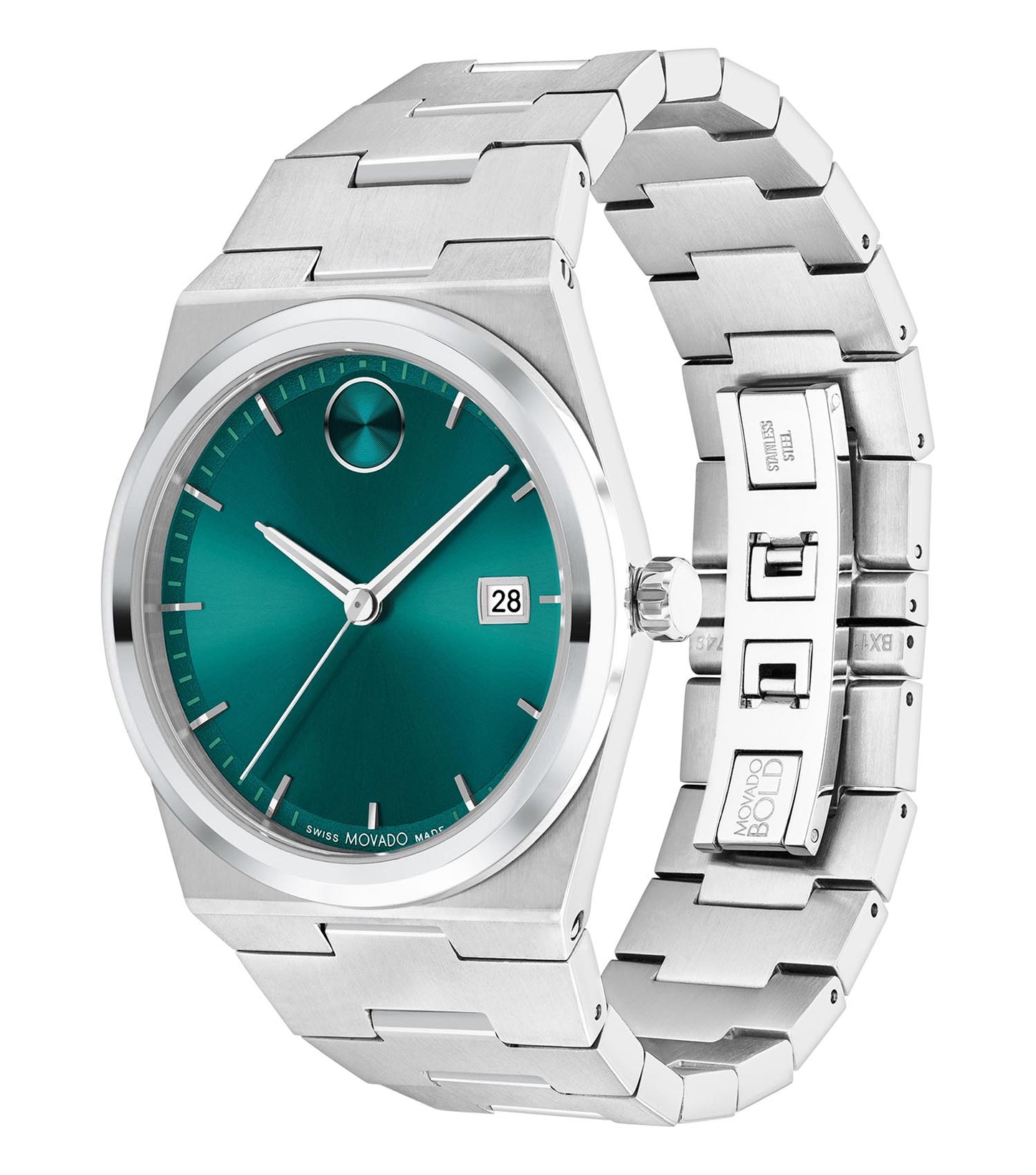 Men Bold Quest Quartz Watch 40mm with Green Dial