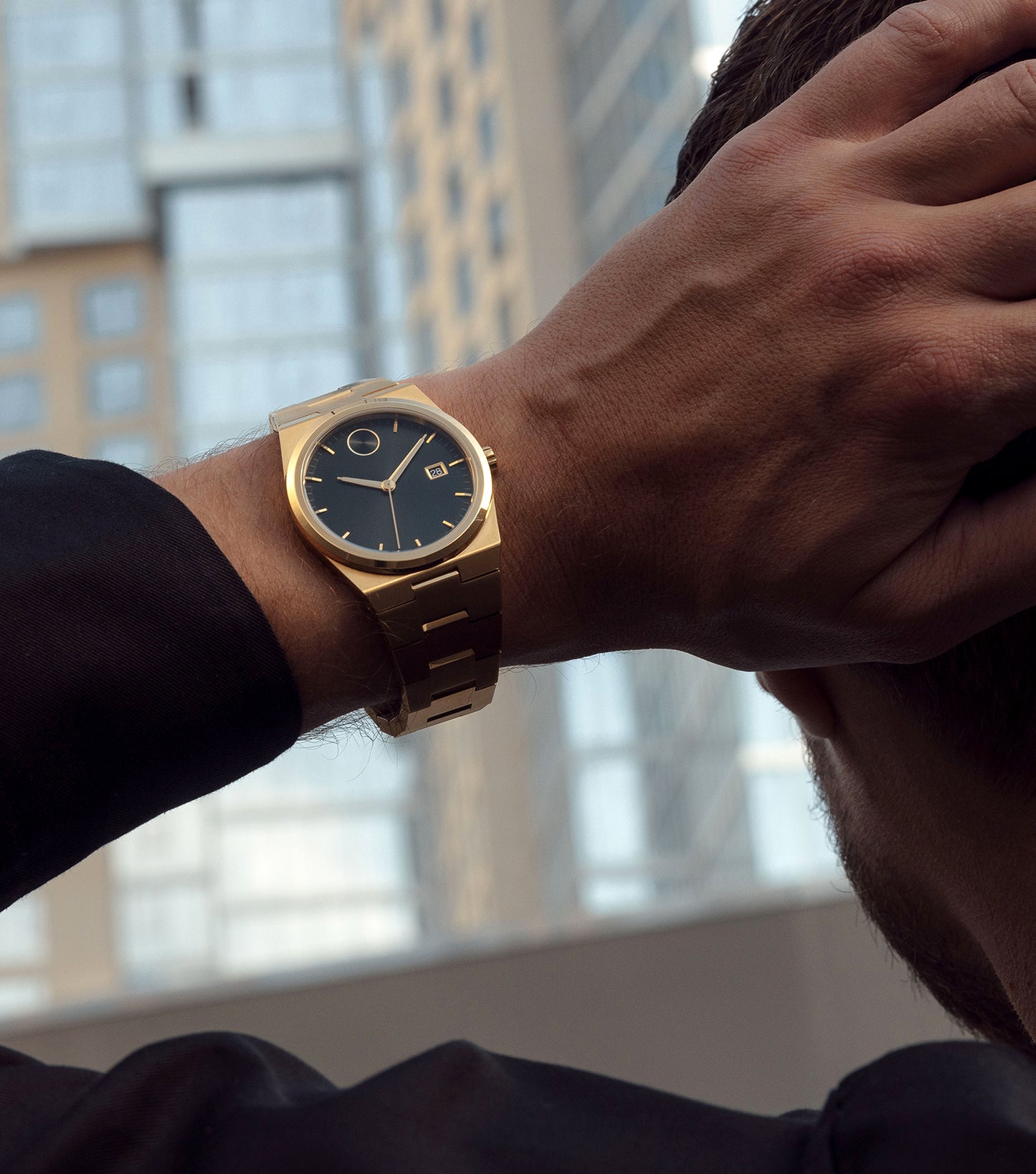 Men Bold Quest Quartz Watch 40mm with Black Dial