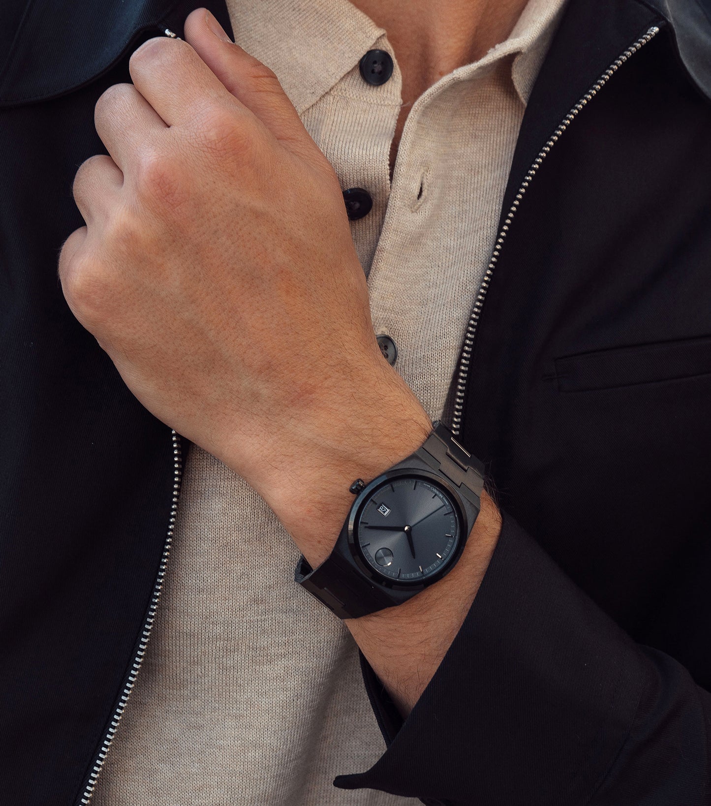 Men Bold Quest Quartz Watch 40mm with Grey Dial