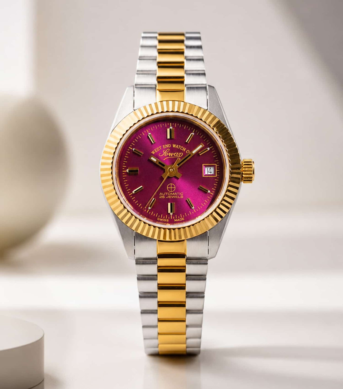 Women The Classics Cherry Sunray Dial Automatic