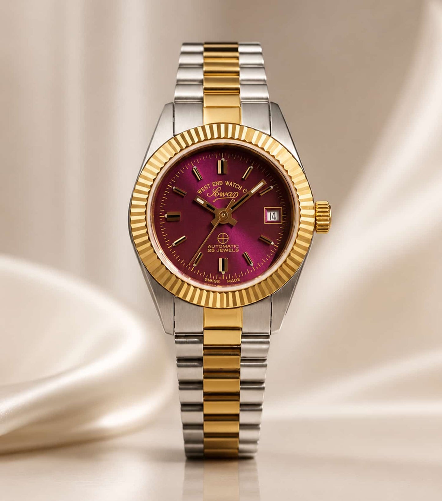 Women The Classics Cherry Sunray Dial Automatic