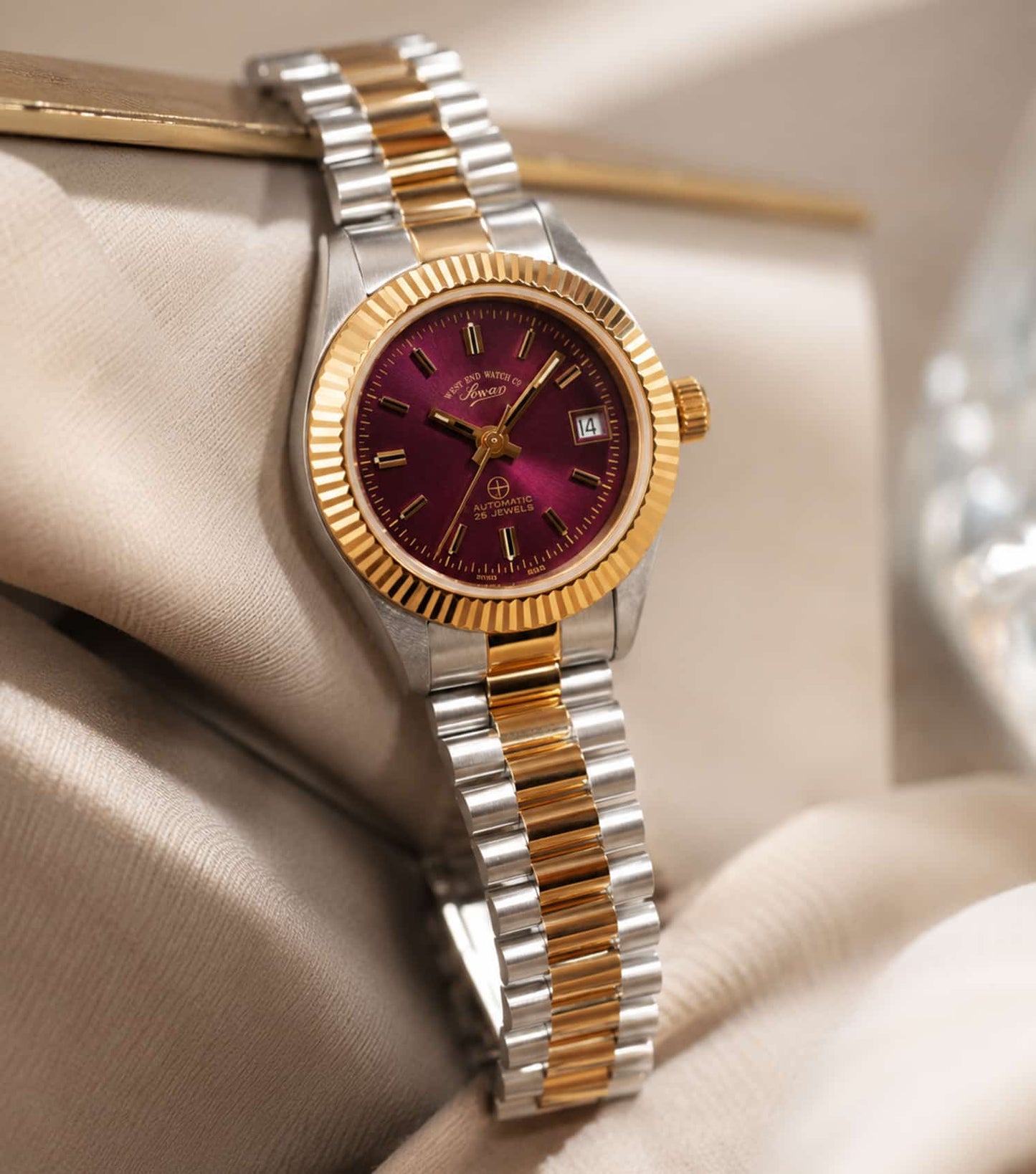 Women The Classics Cherry Sunray Dial Automatic
