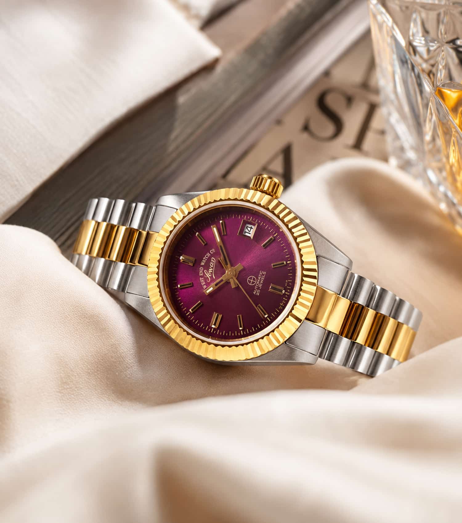 Women The Classics Cherry Sunray Dial Automatic