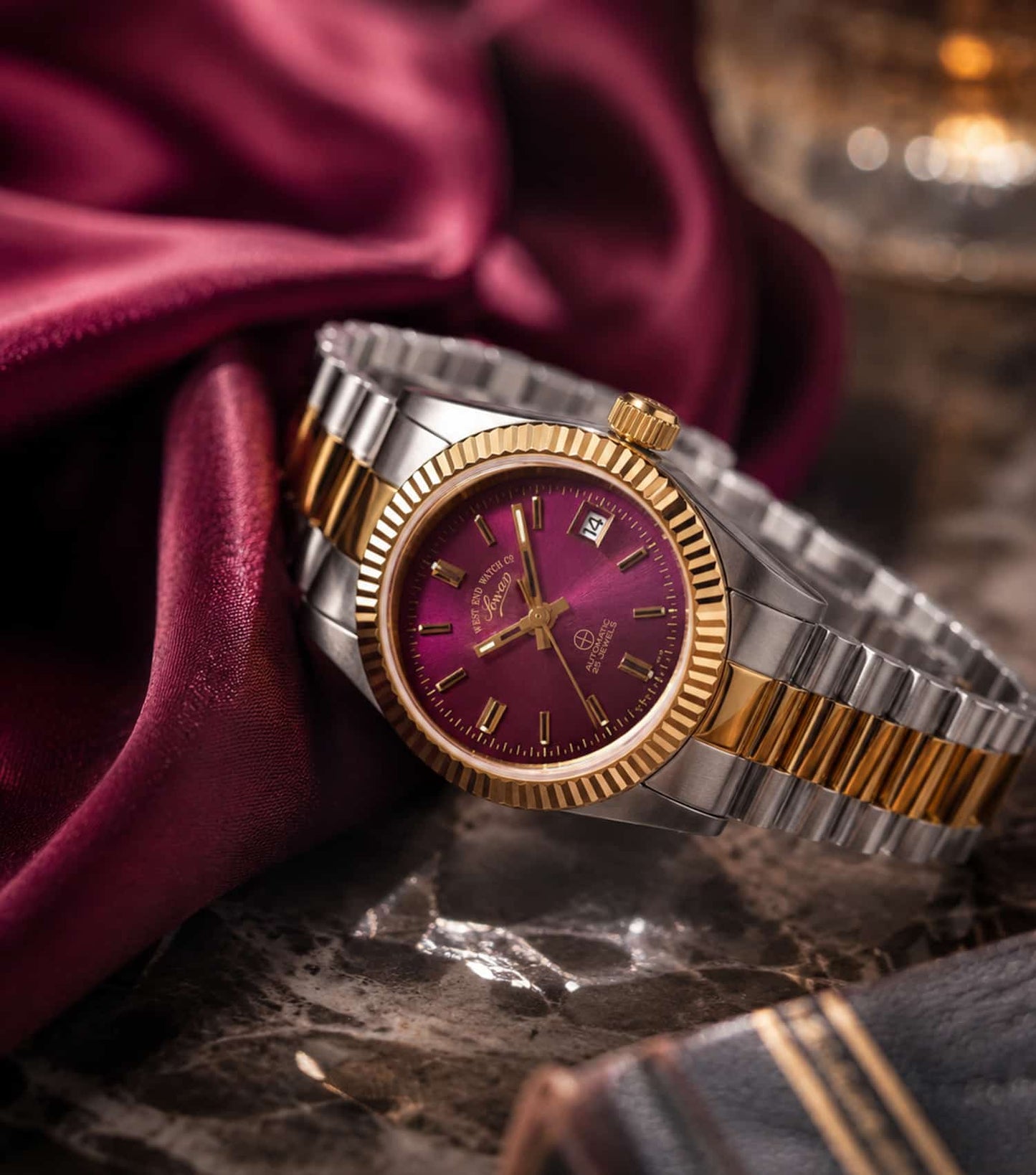 Women The Classics Cherry Sunray Dial Automatic