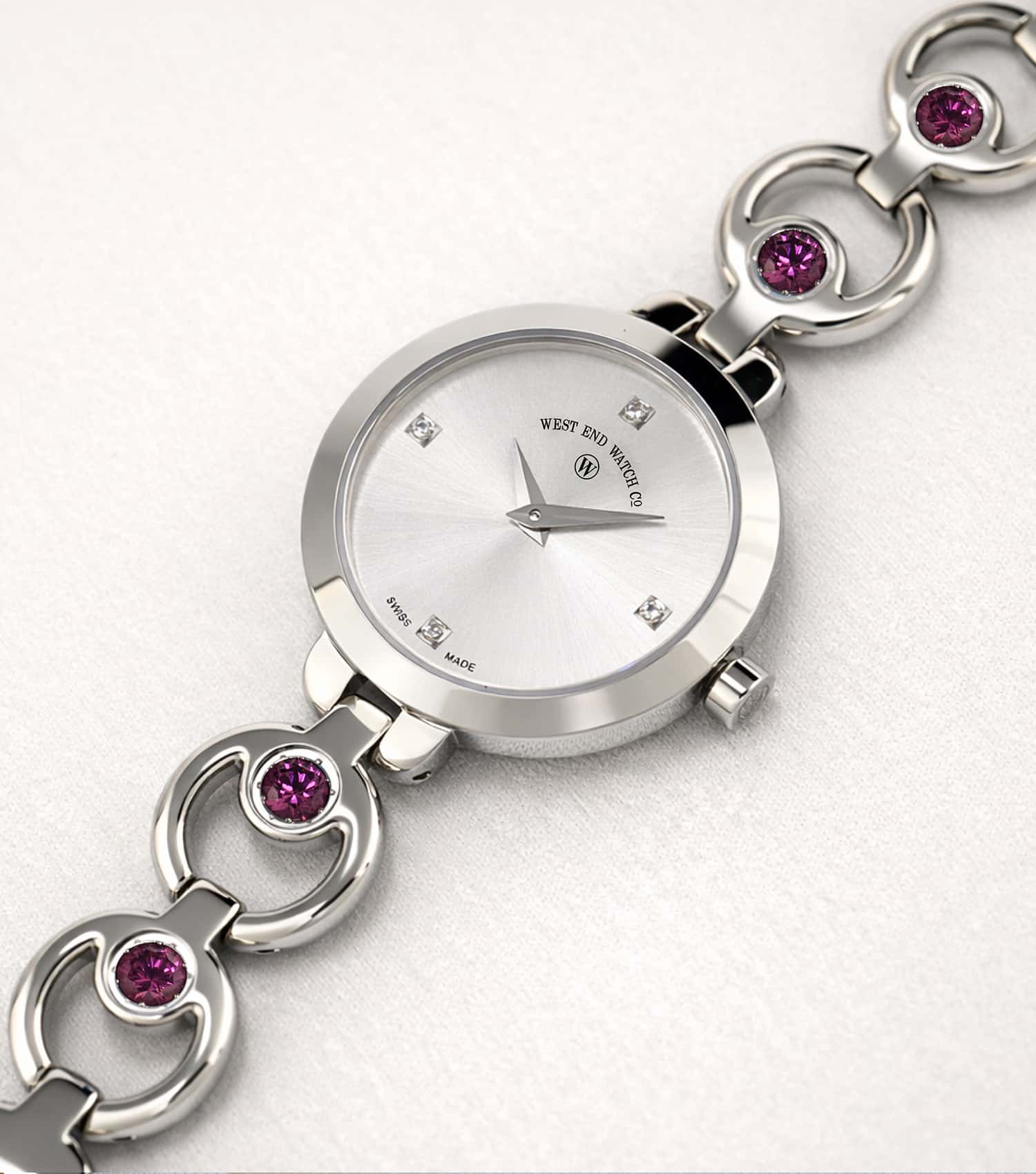 Ladies Chand 24mm Natural Rhodolites