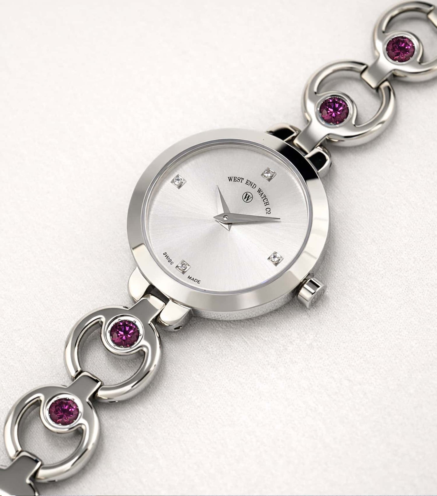 Ladies Chand 24mm Natural Rhodolites