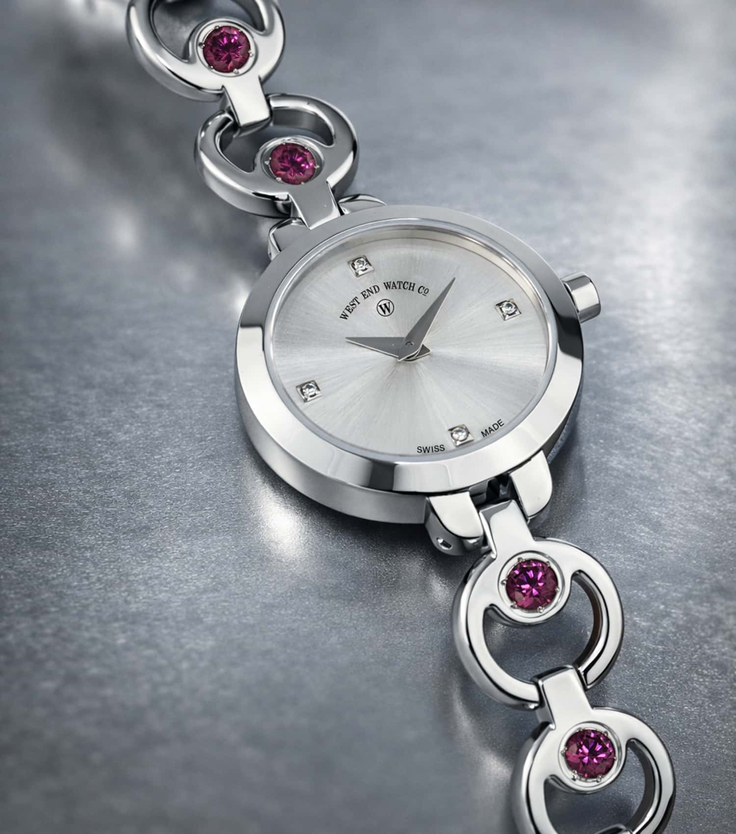 Ladies Chand 24mm Natural Rhodolites