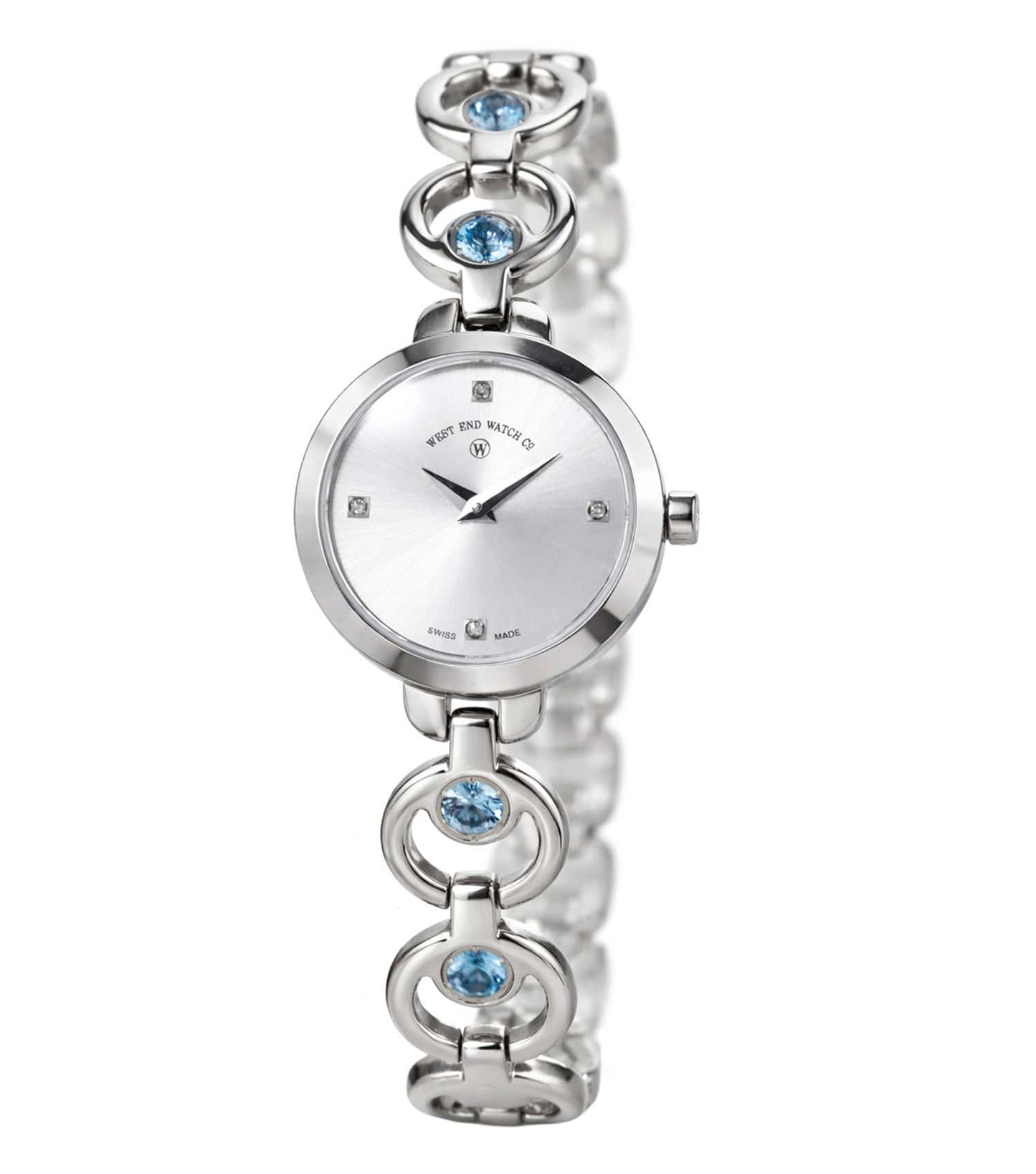 Ladies Chand 24mm Natural Swiss Blue Topaz