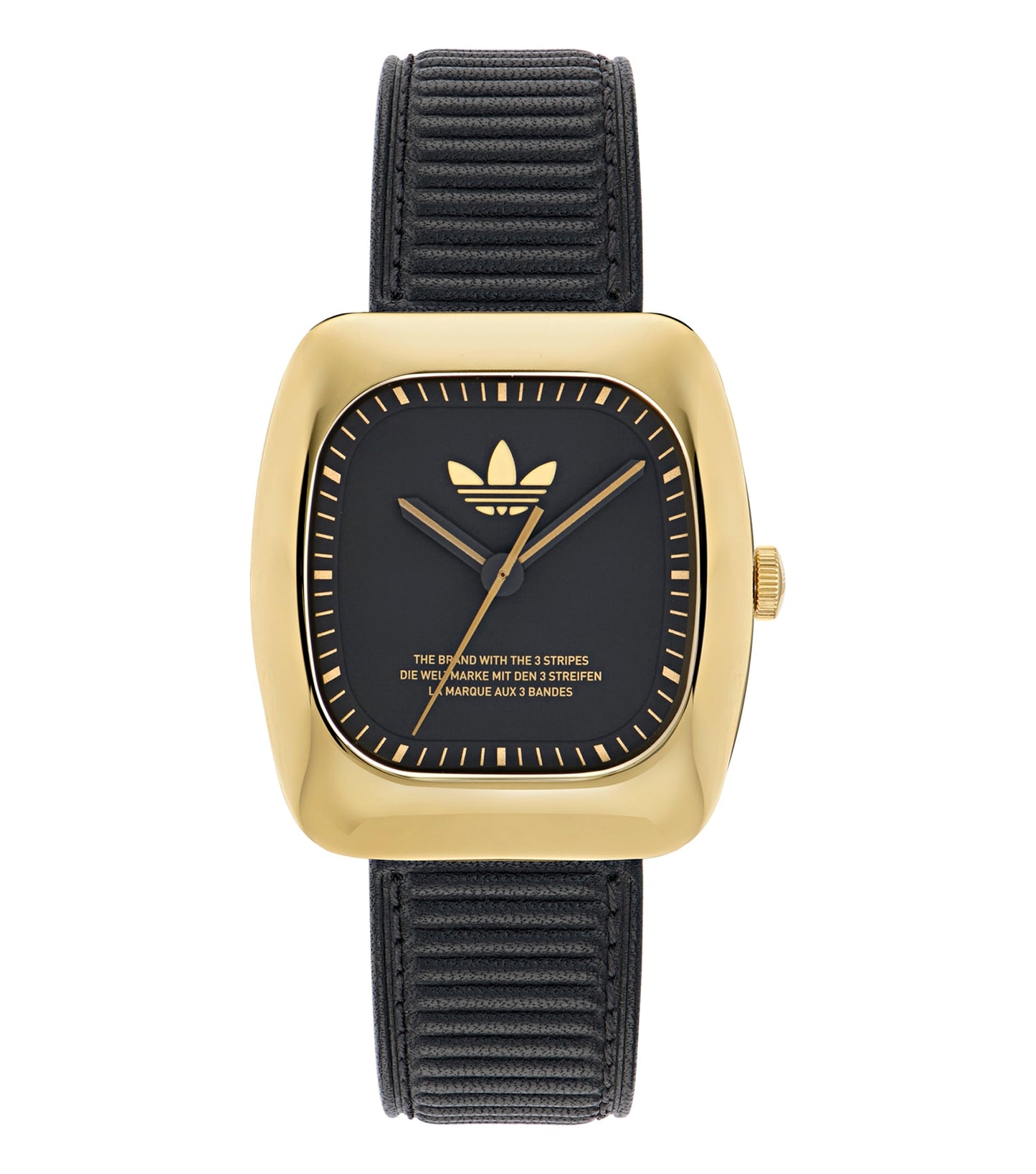 Adidas retro wave watch in vibrant easygoing flow color, side angle showcasing elegant dial design and vintage-inspired style.
