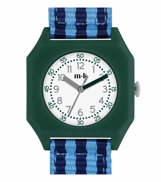 Earth-color mini kyomo watch displayed flat, showcasing its timeless design and elegance; a must-have for watch enthusiasts.