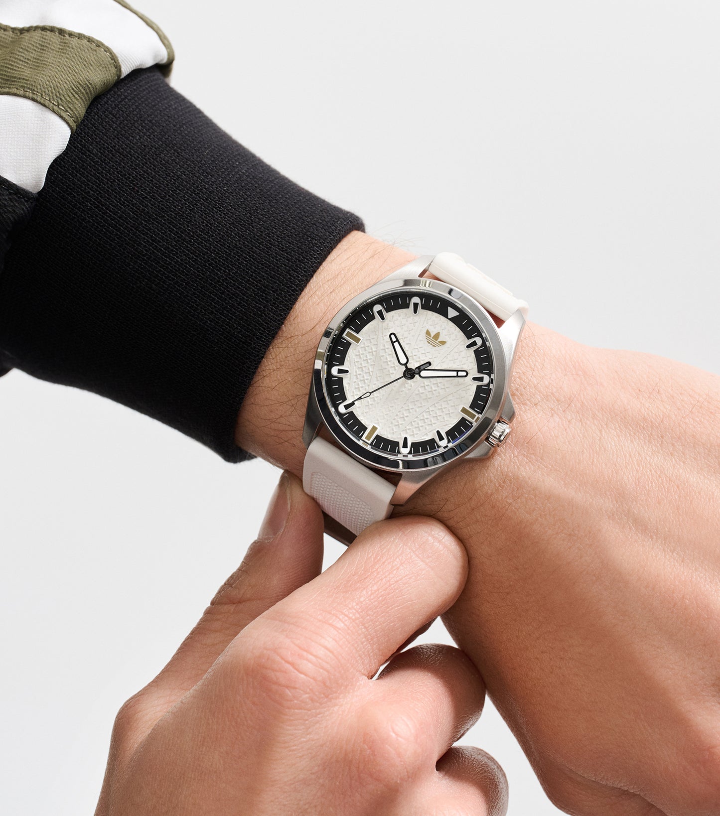 SST Case White Dial White Silicone Strap