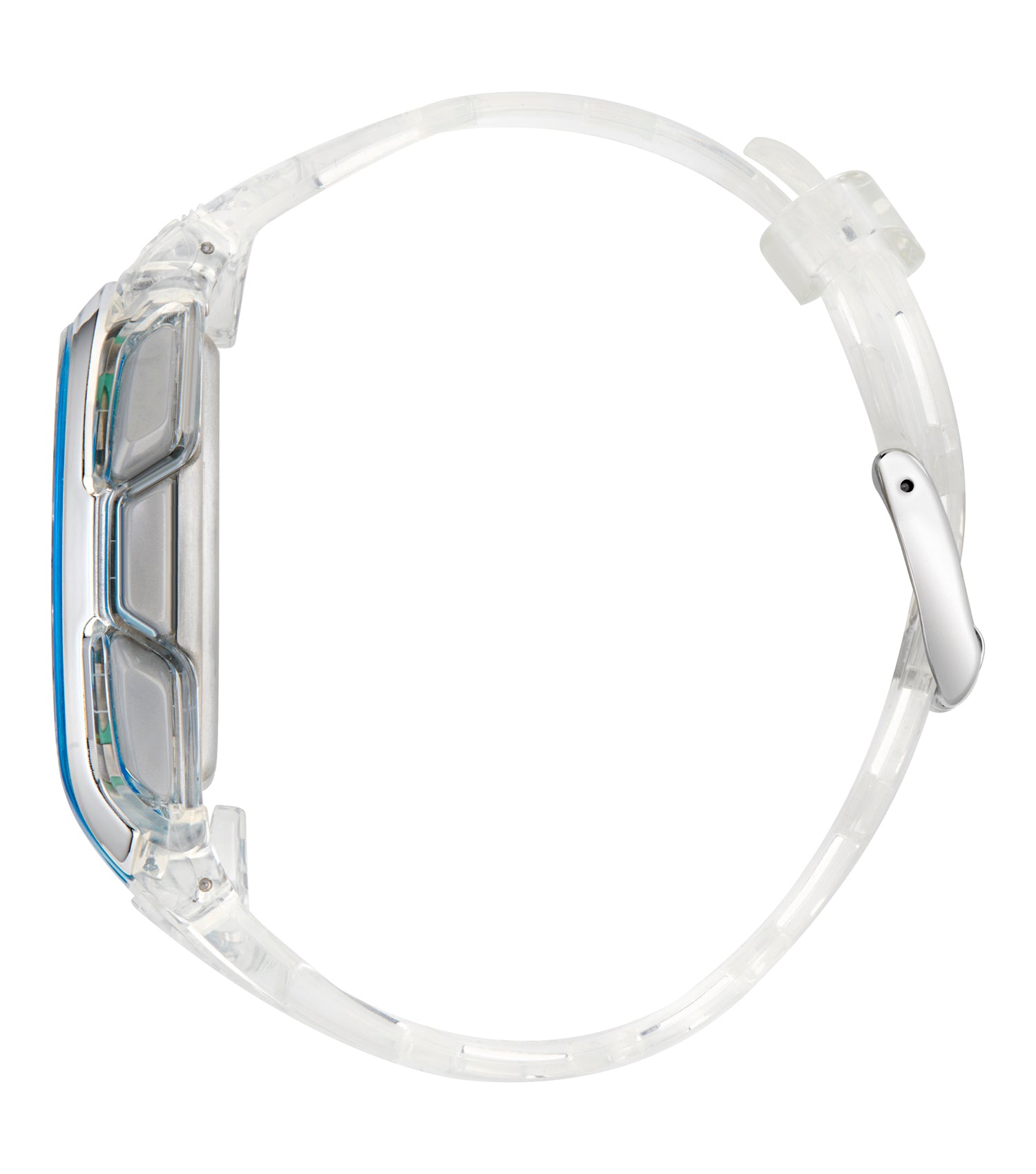 Traslucent Resin Case Blue Mask Traslucent Resin Strap