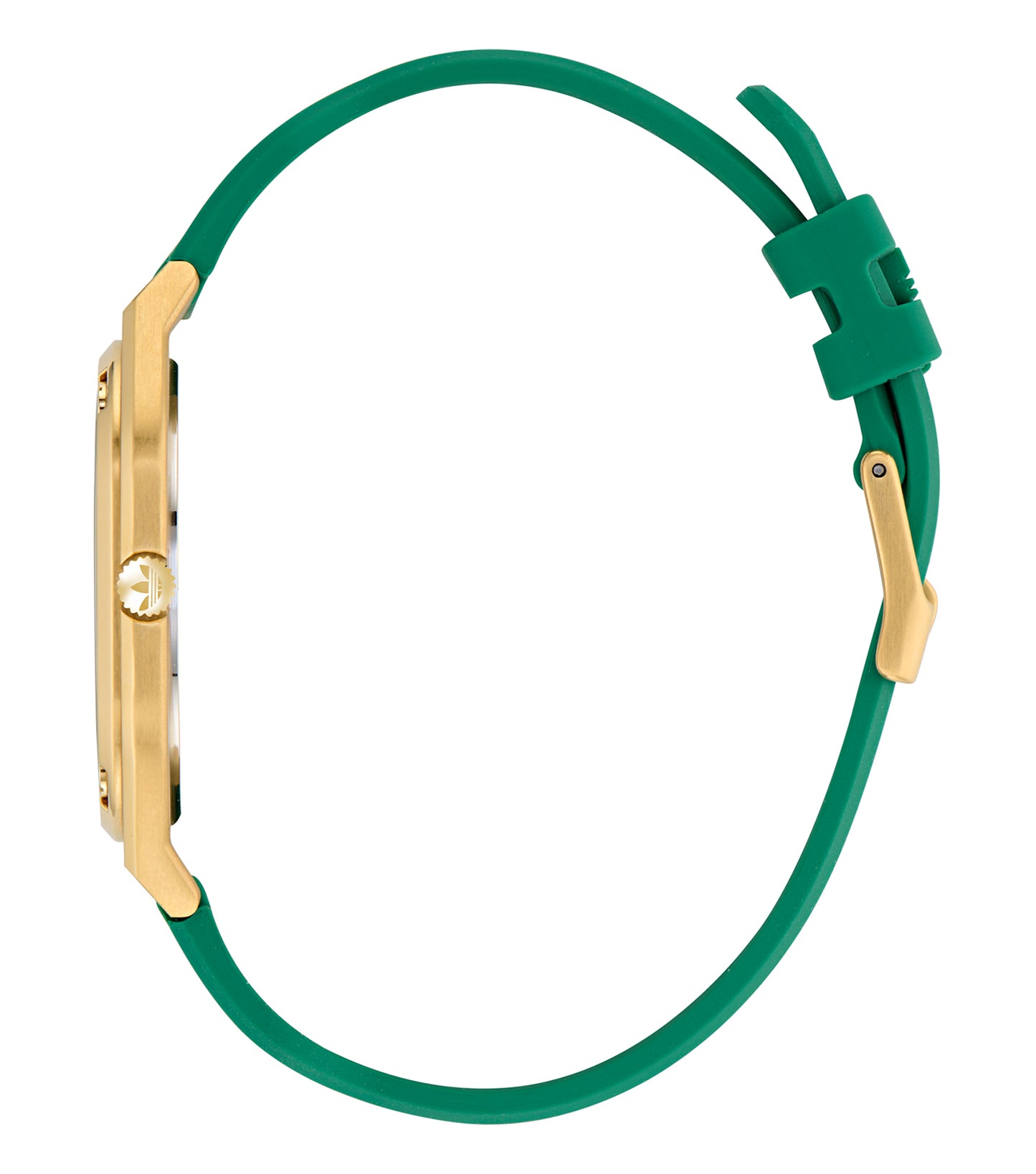IP Gold SST Case Green Dial Green Silicone Strap