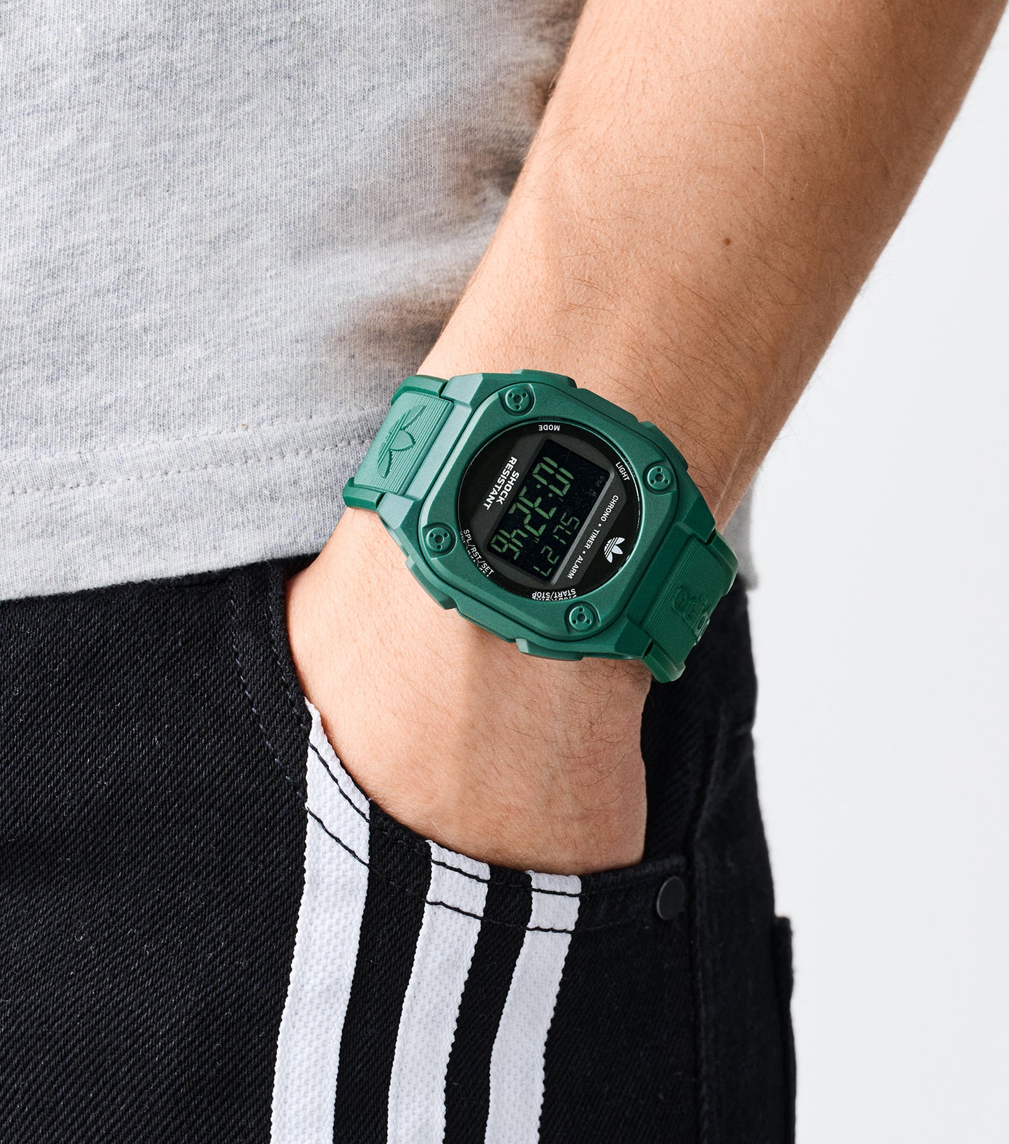 Green Resin Case Black Mask Green Resin Strap