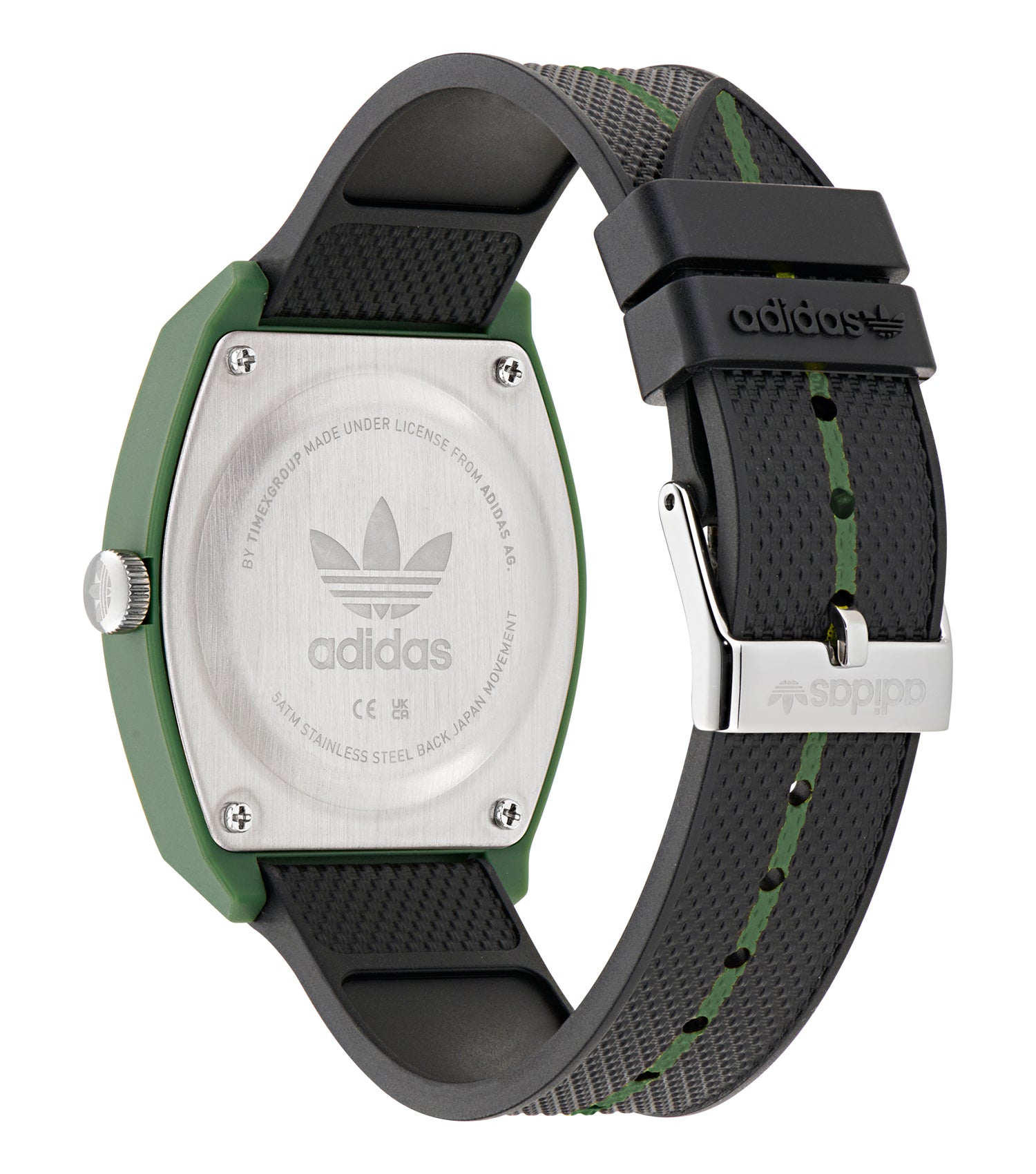 Green Resin Case Green Dial Black Resin Strap