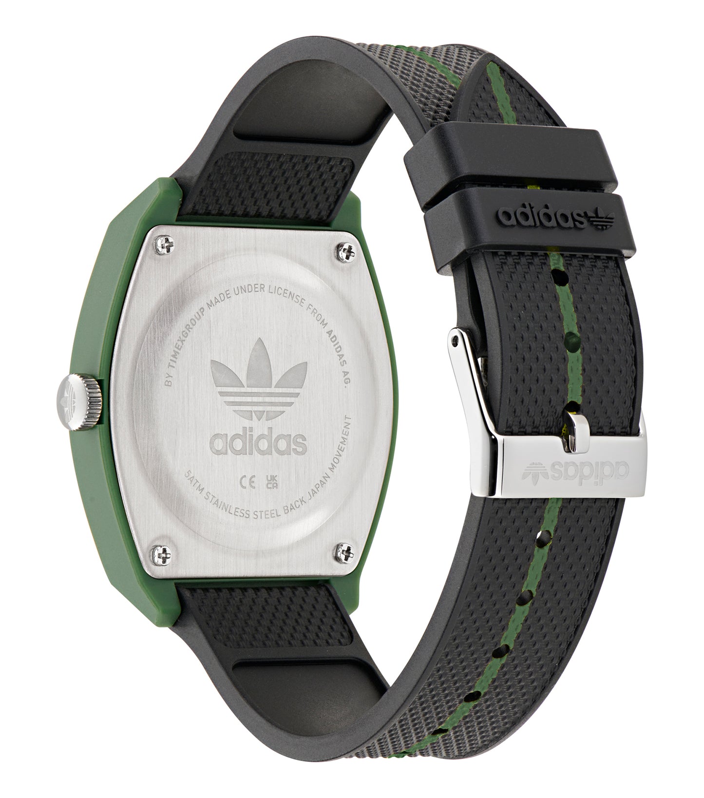 Green Resin Case Green Dial Black Resin Strap