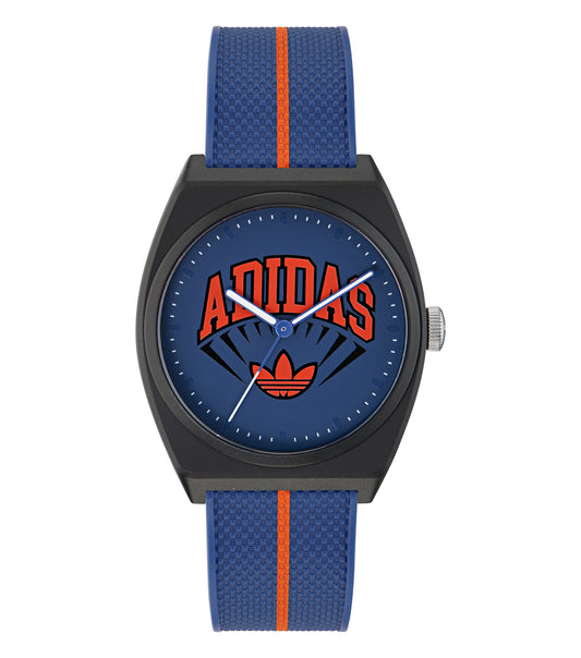 Black Resin Case Blue Dial Blue Resin Strap