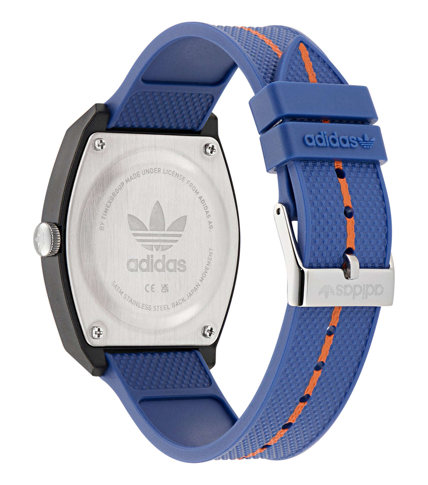 Black Resin Case Blue Dial Blue Resin Strap