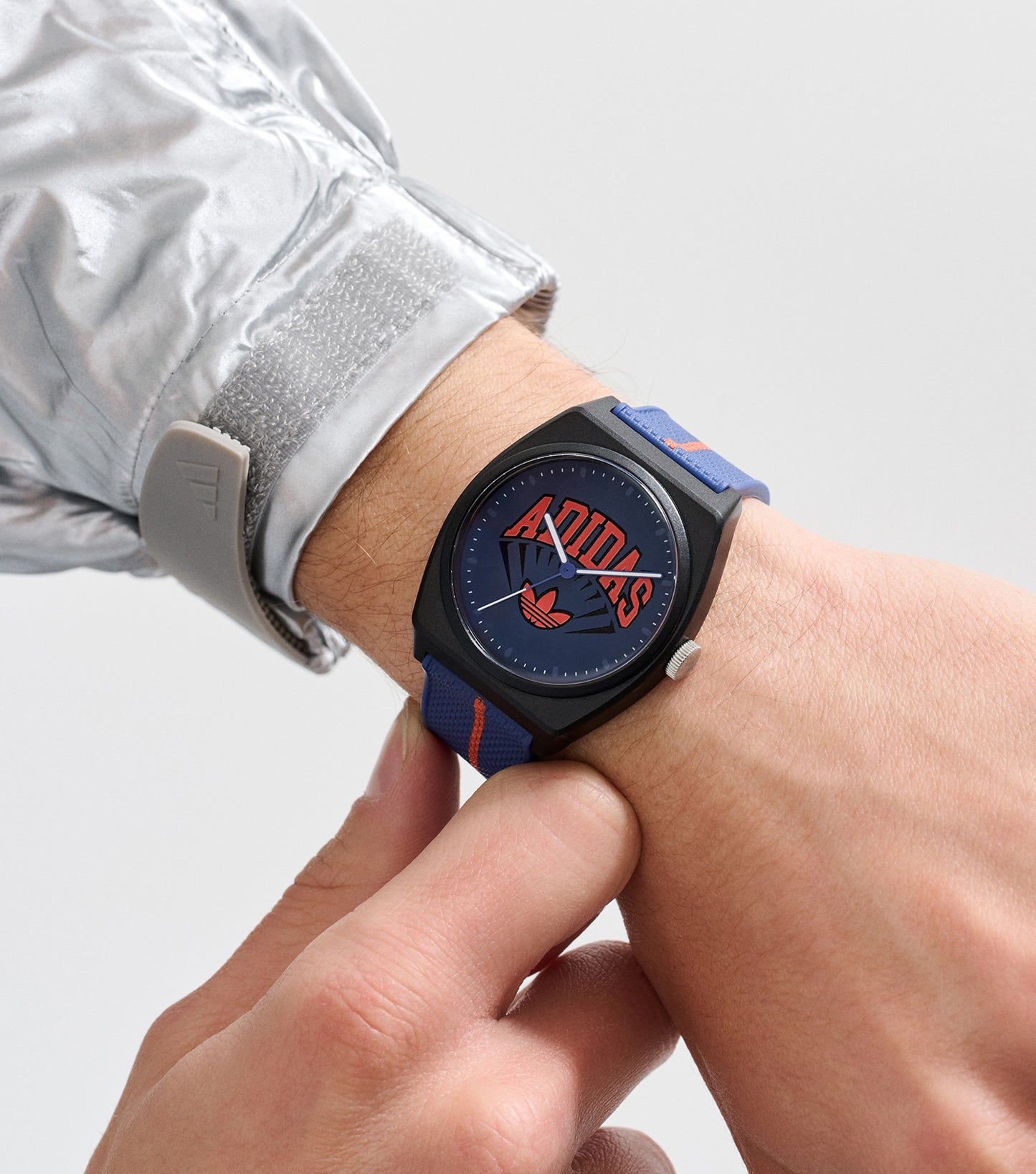 Black Resin Case Blue Dial Blue Resin Strap