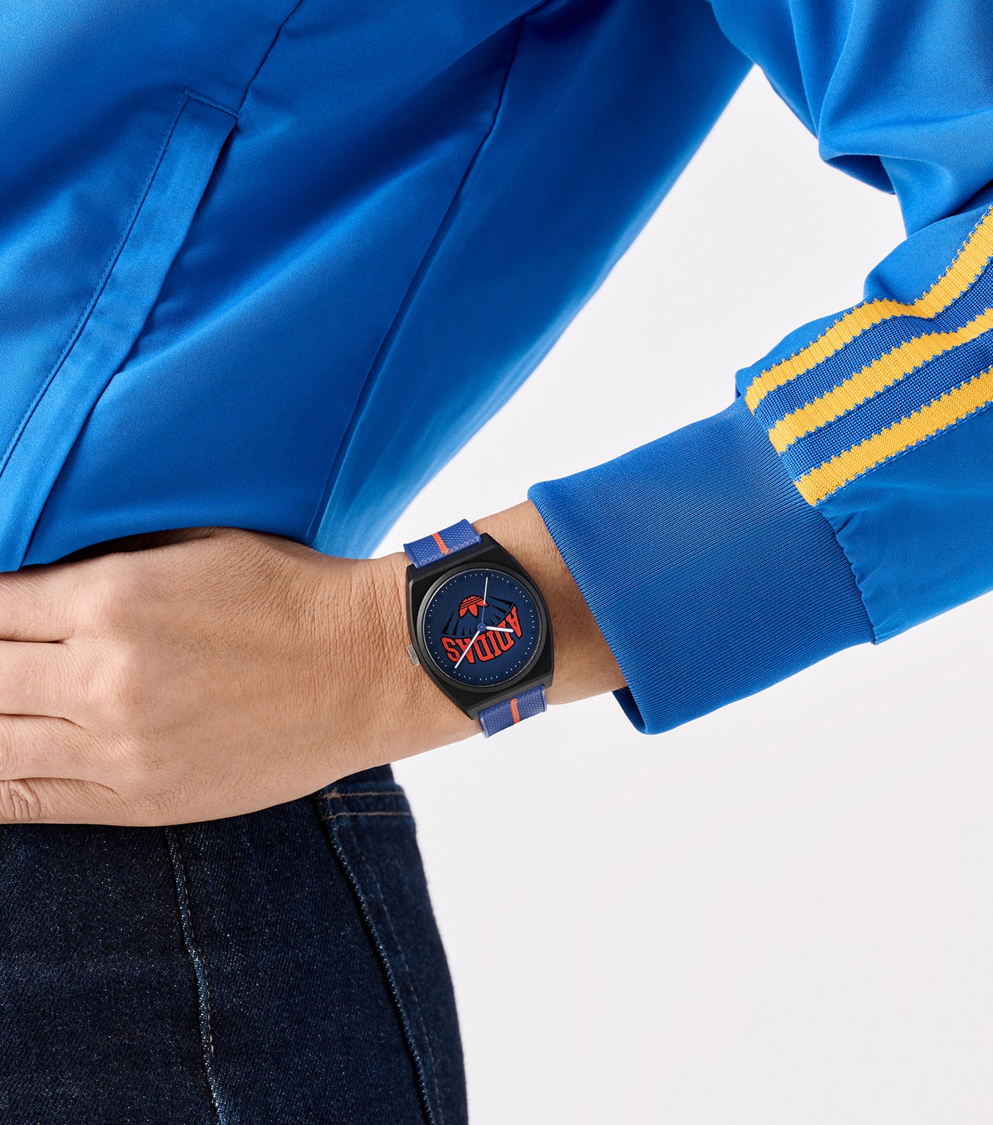 Black Resin Case Blue Dial Blue Resin Strap