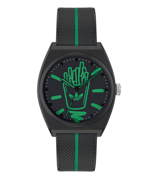 Black Resin Case Black Dial Black Resin Strap