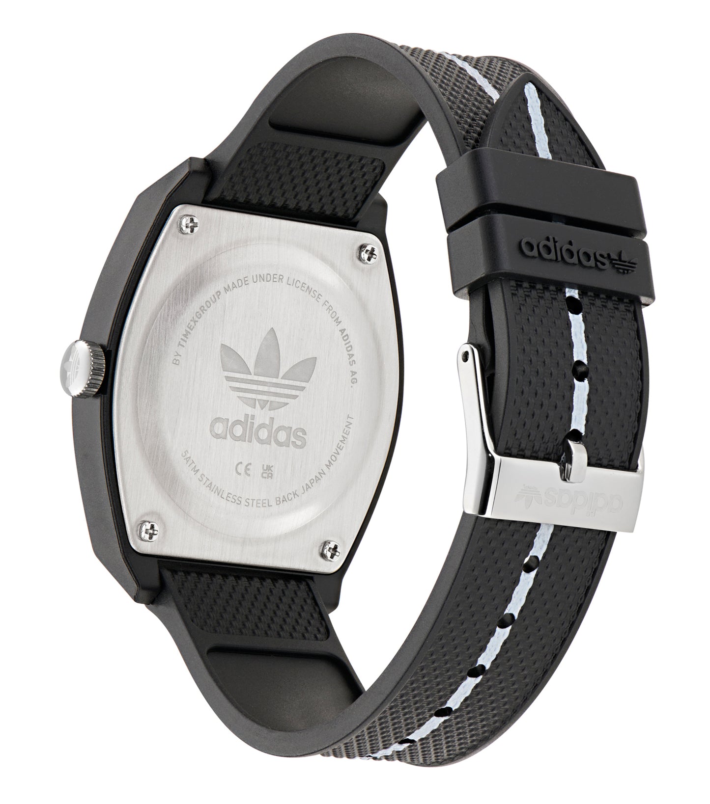 Black Resin Case White Dial Black Resin Strap