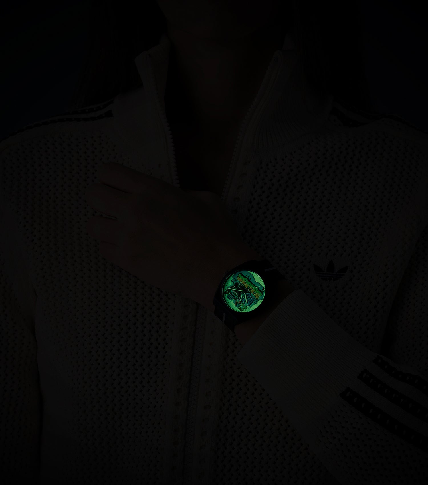 Black Resin Case White Dial Black Resin Strap