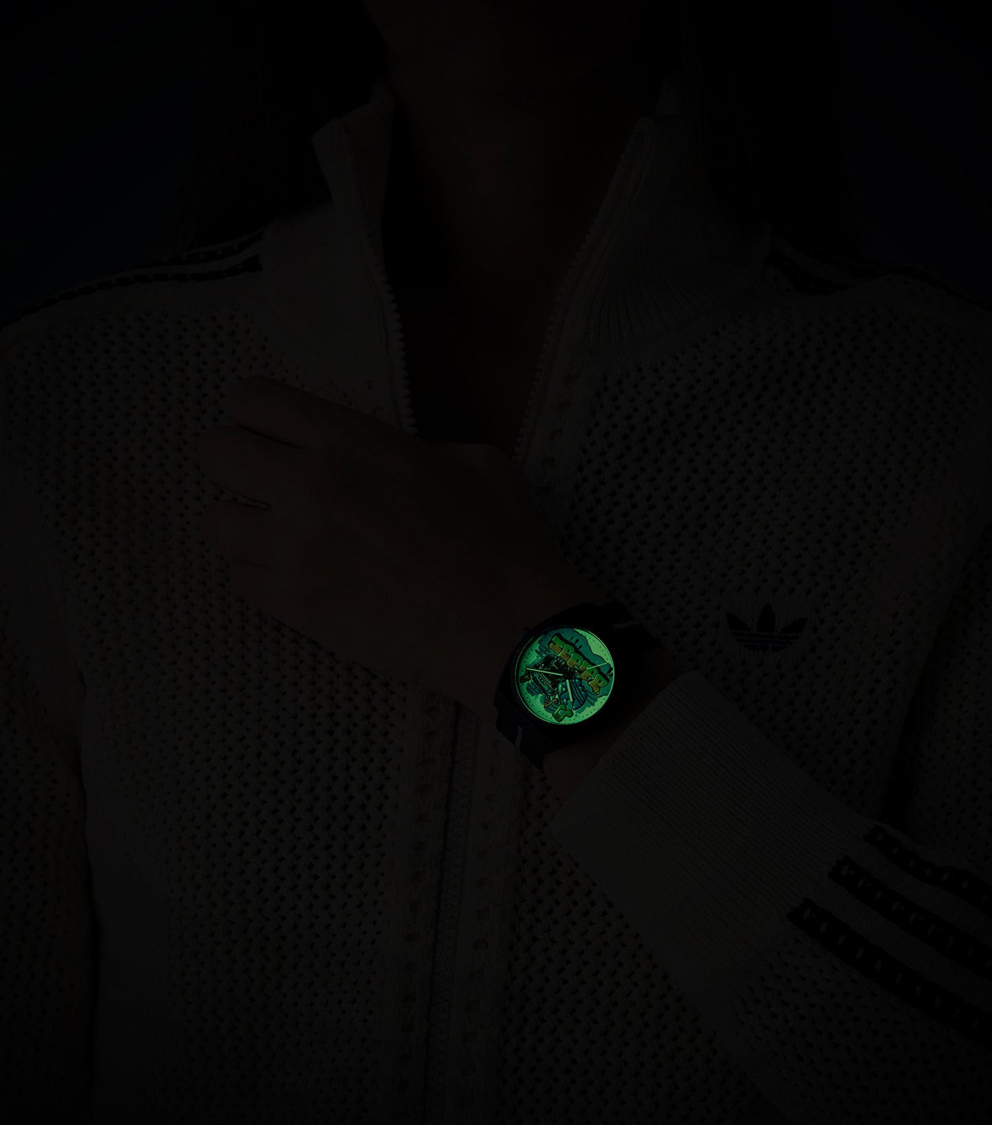 Black Resin Case White Dial Black Resin Strap