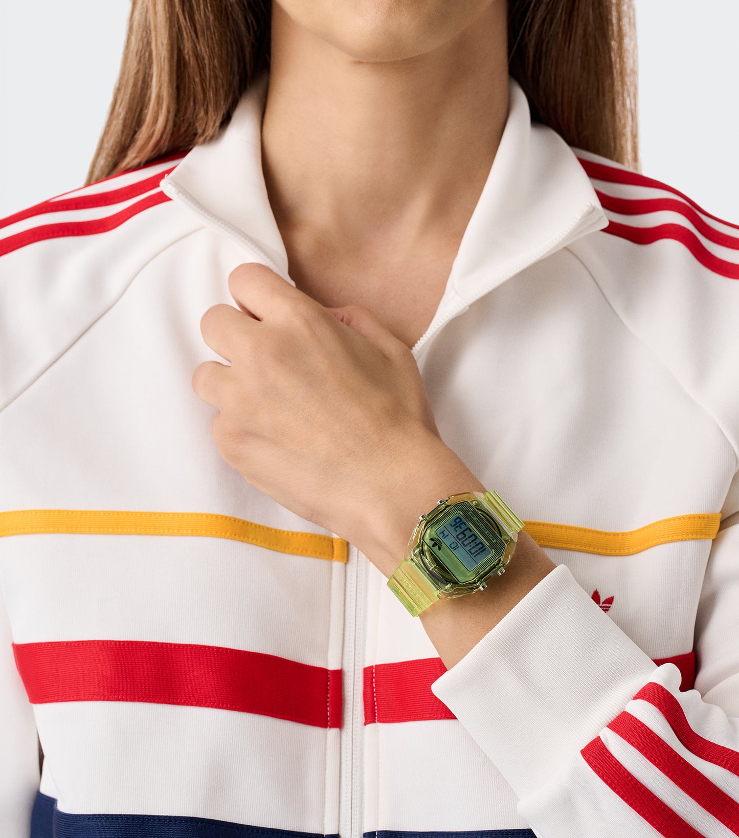 Unisex Digital Two Crystal 36mm