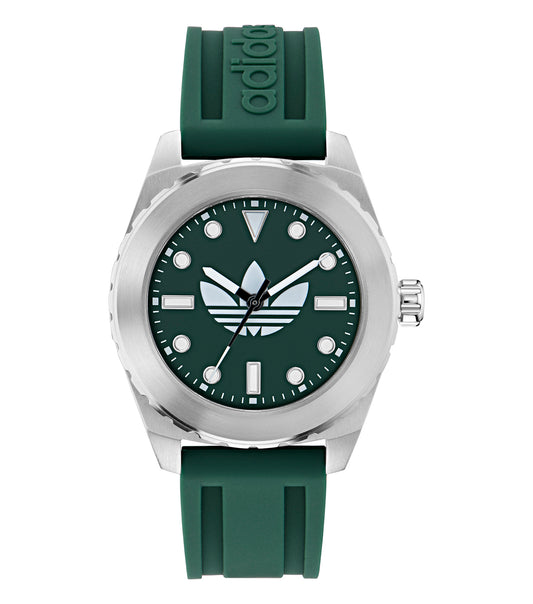 SST Case Green Dial Green Silicone Strap