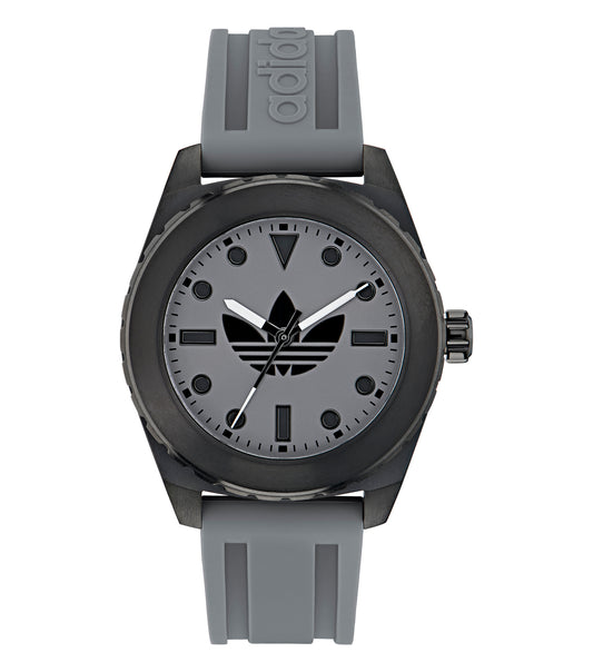 IP Black SST Case Gray Dial Gray Silicone Strap