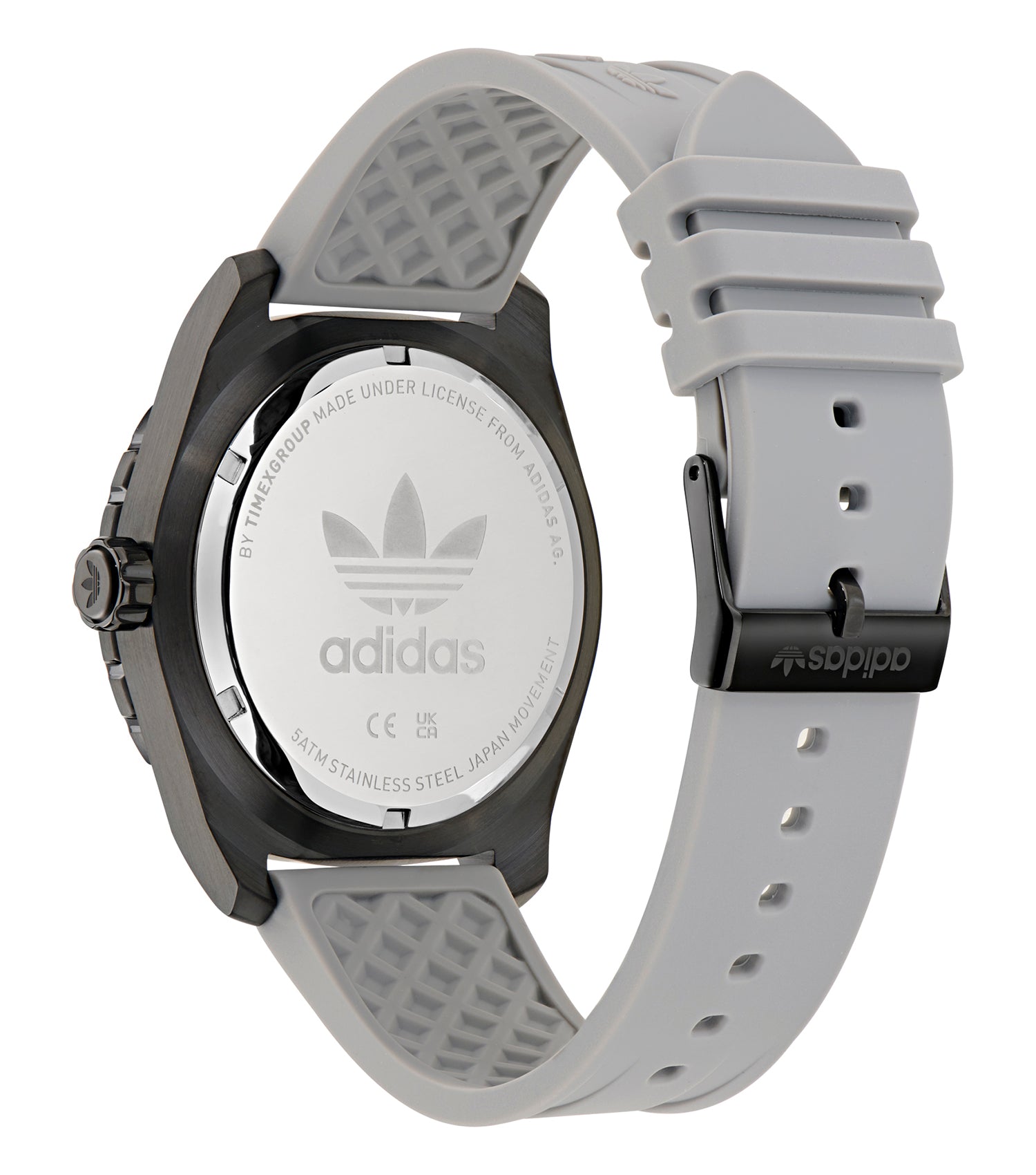 IP Black SST Case Gray Dial Gray Silicone Strap
