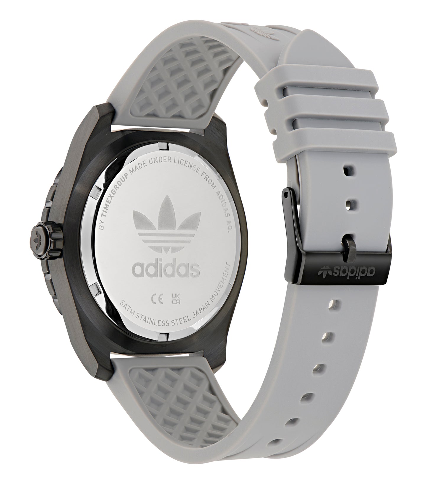 IP Black SST Case Gray Dial Gray Silicone Strap