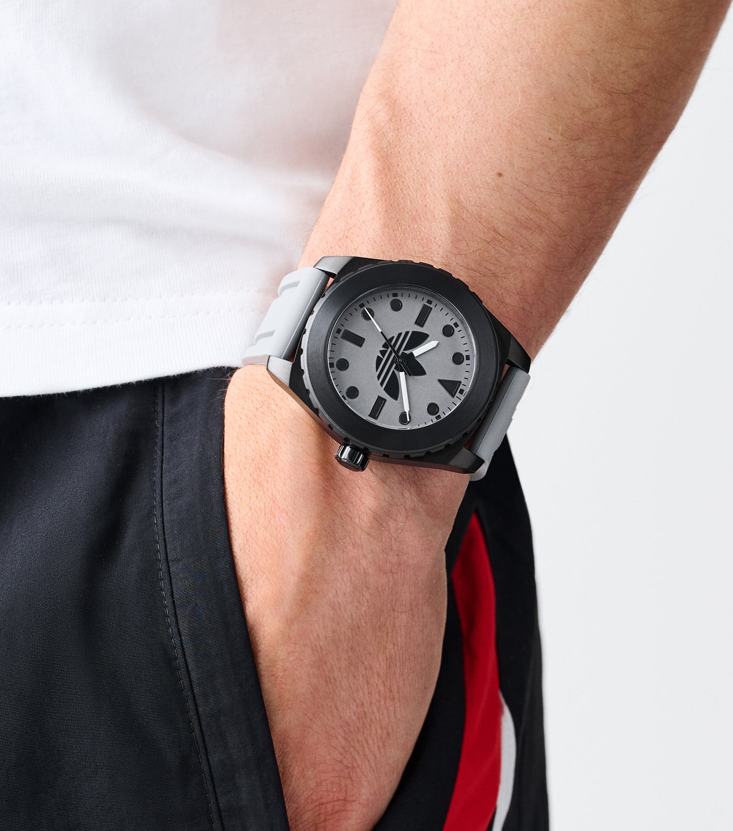 IP Black SST Case Gray Dial Gray Silicone Strap